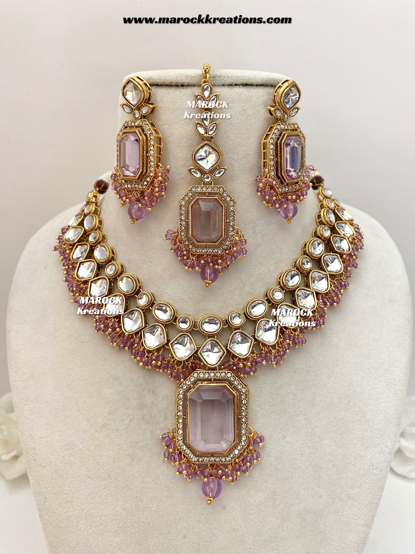 Shabnam Premium Quality Kundan Statement Necklace set