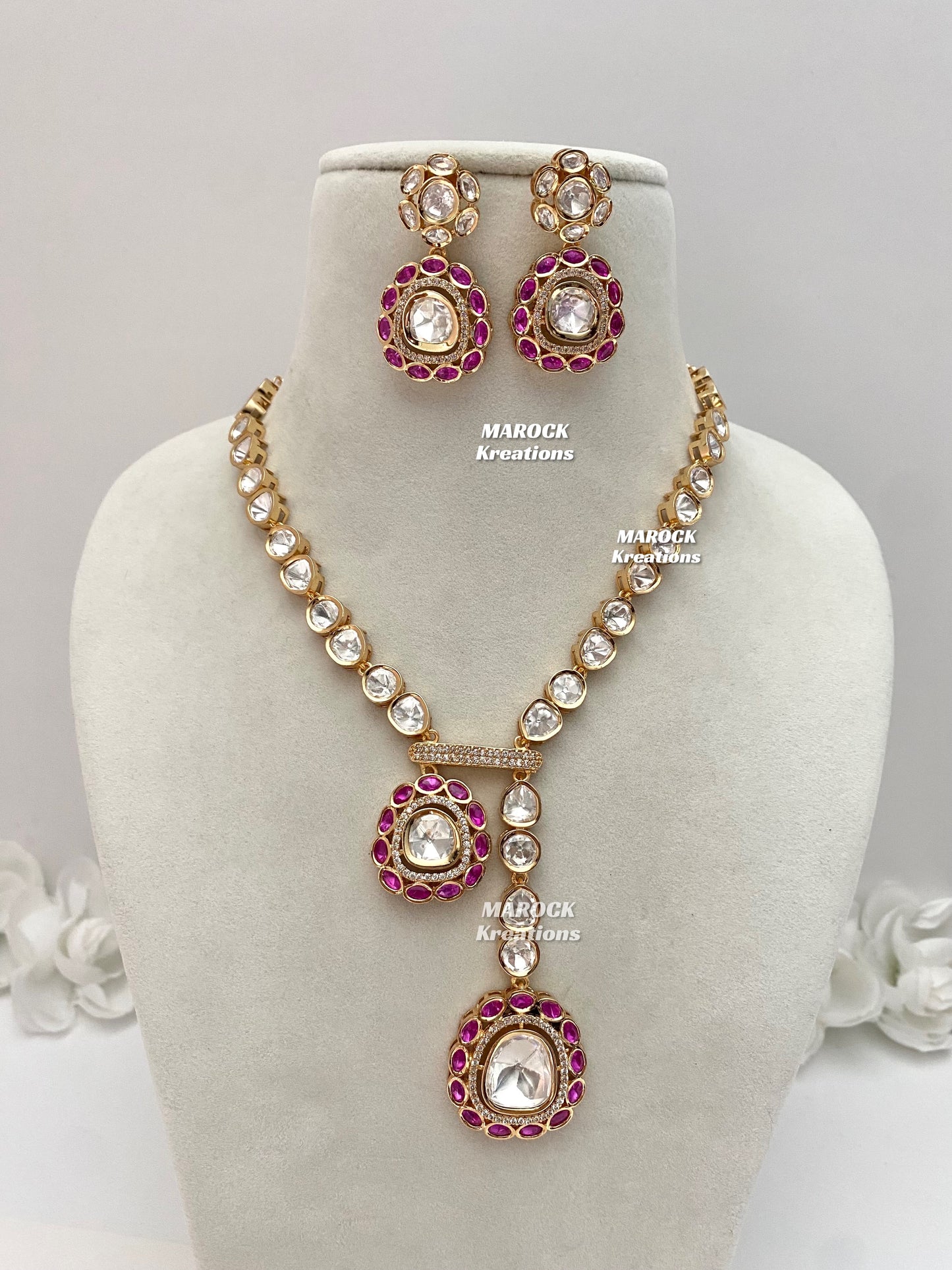 Abida Tyani inspired Premium Quality Kundan Necklace set