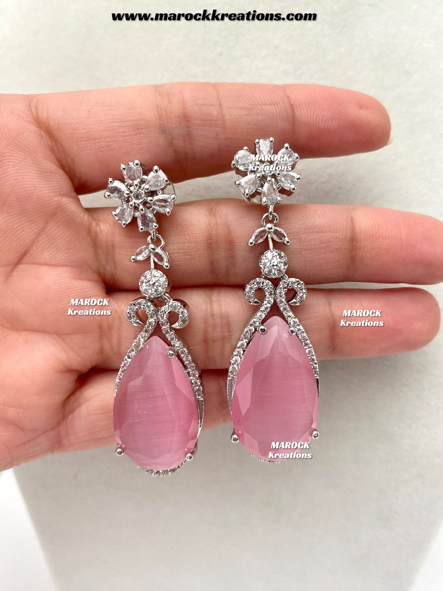 Lauren Silver American Diamond Necklace set