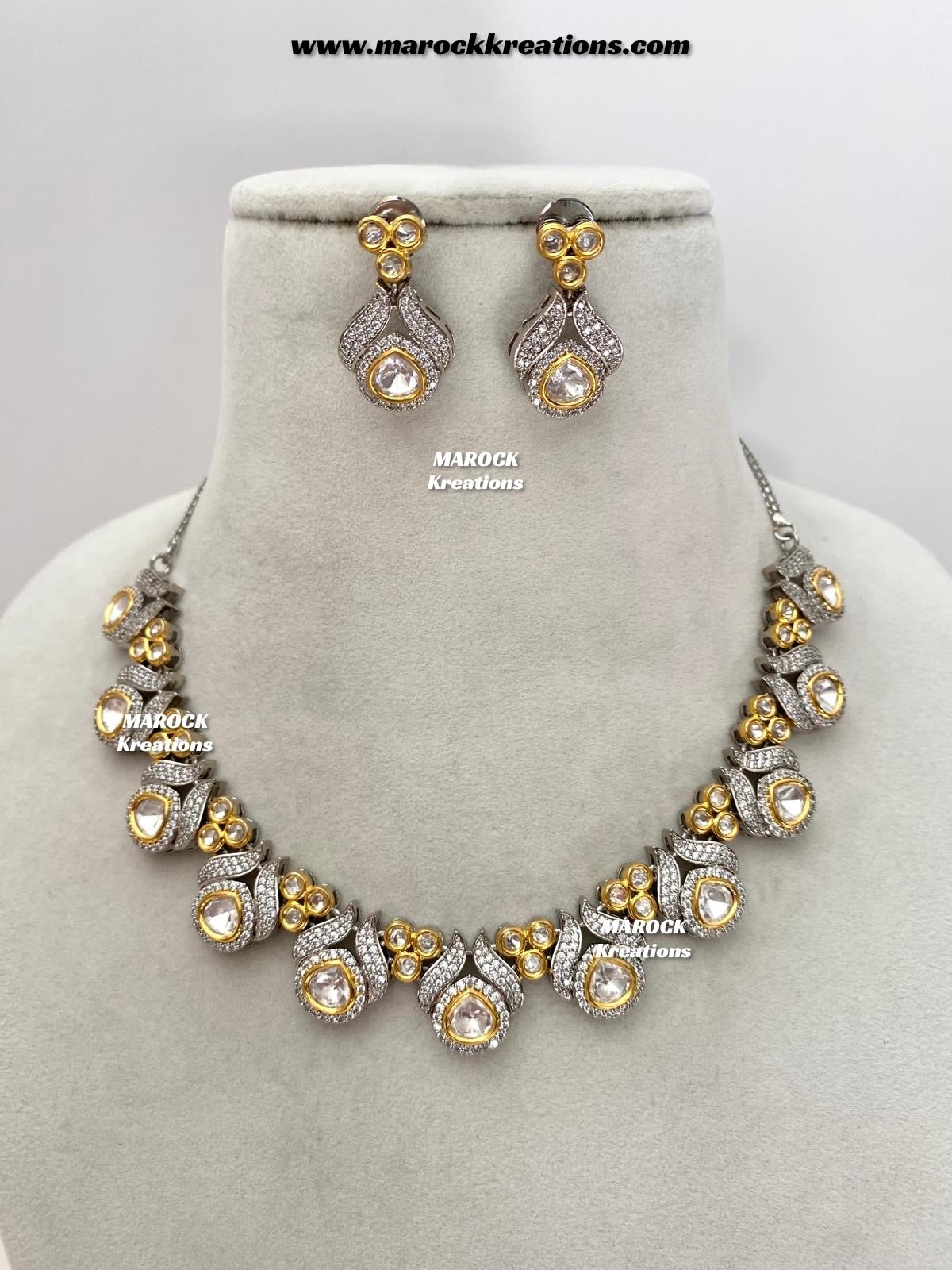 Malini Premium Quality tyani inspired Kundan Necklace set