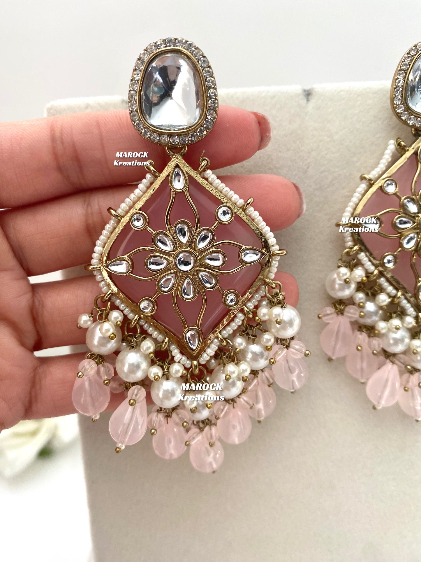 Rosie Kundan Statement Earrings