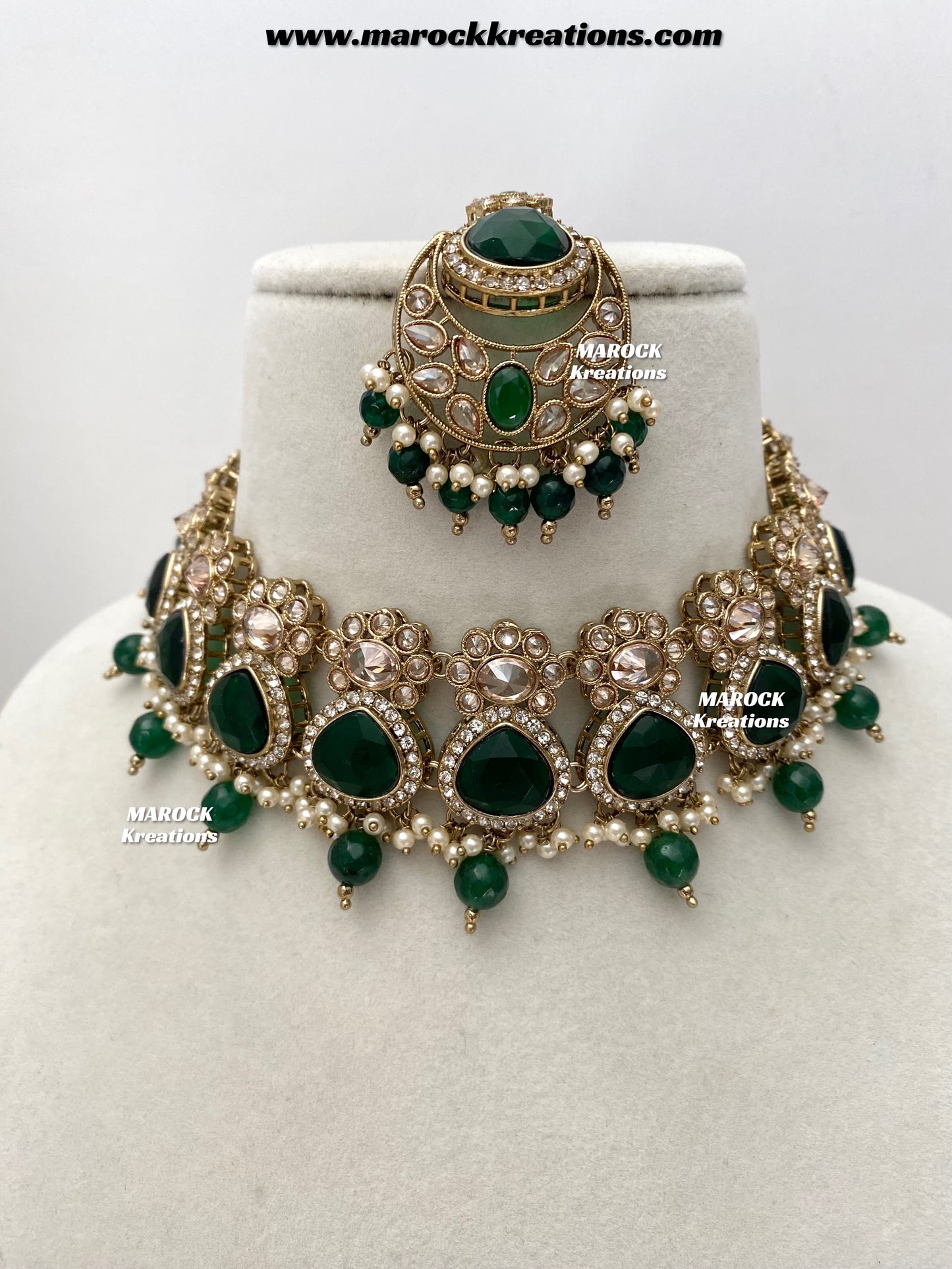 Kinjal Premium Quality Polki and Monalisa Statement Choker set