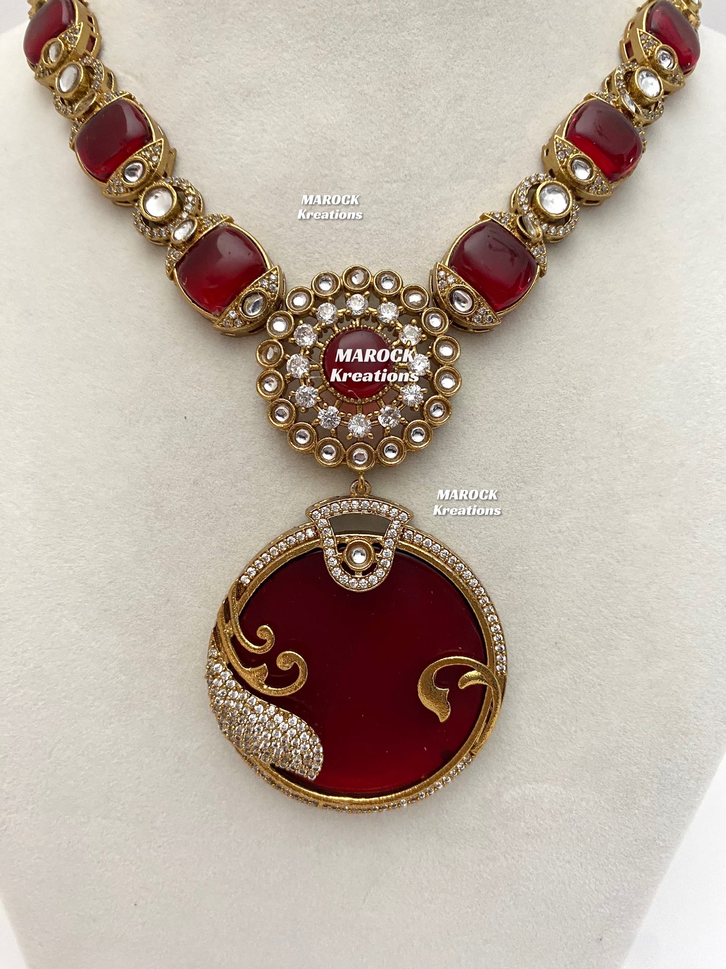Haniya Sabyasachi inspired Premium Quality Moissanite Kundan Statement Necklace set