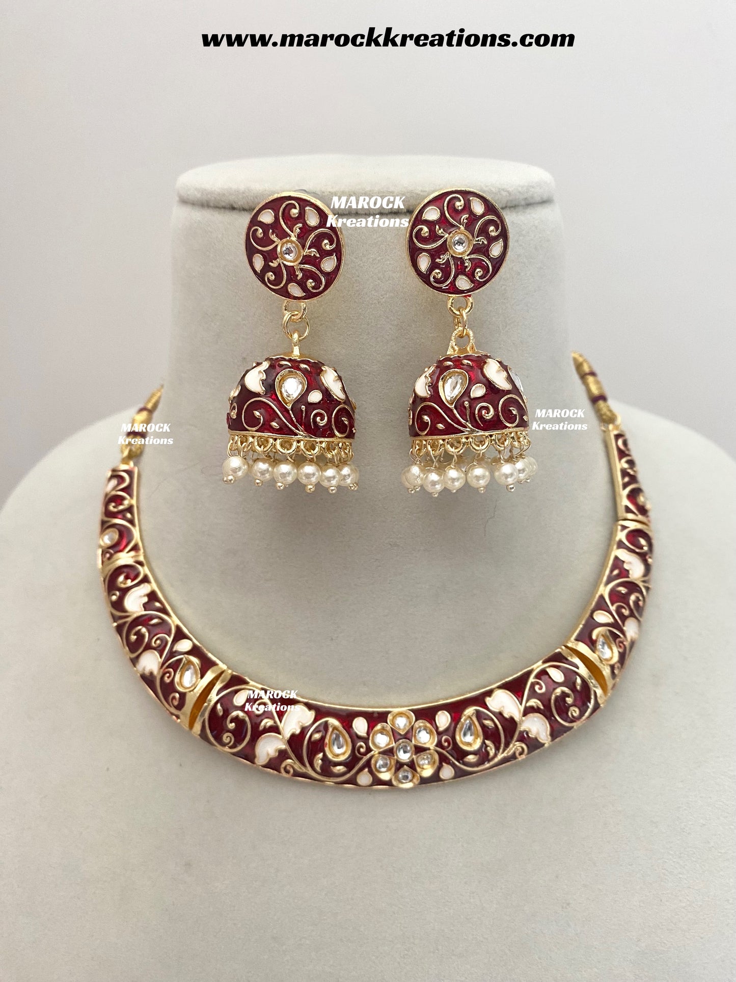 Moli Kundan Meenakari Necklace set