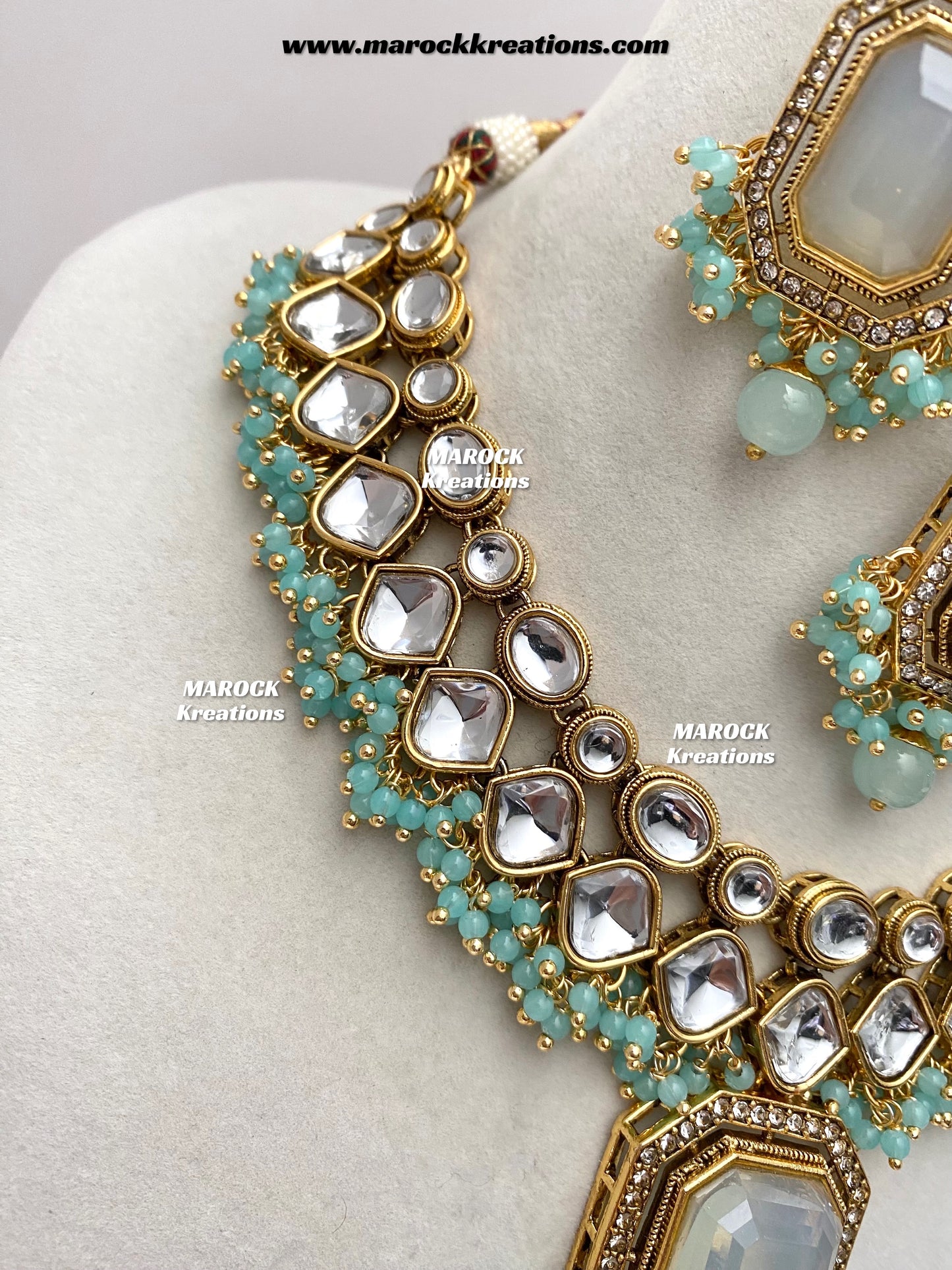 Shabnam Premium Quality Kundan Statement Necklace set