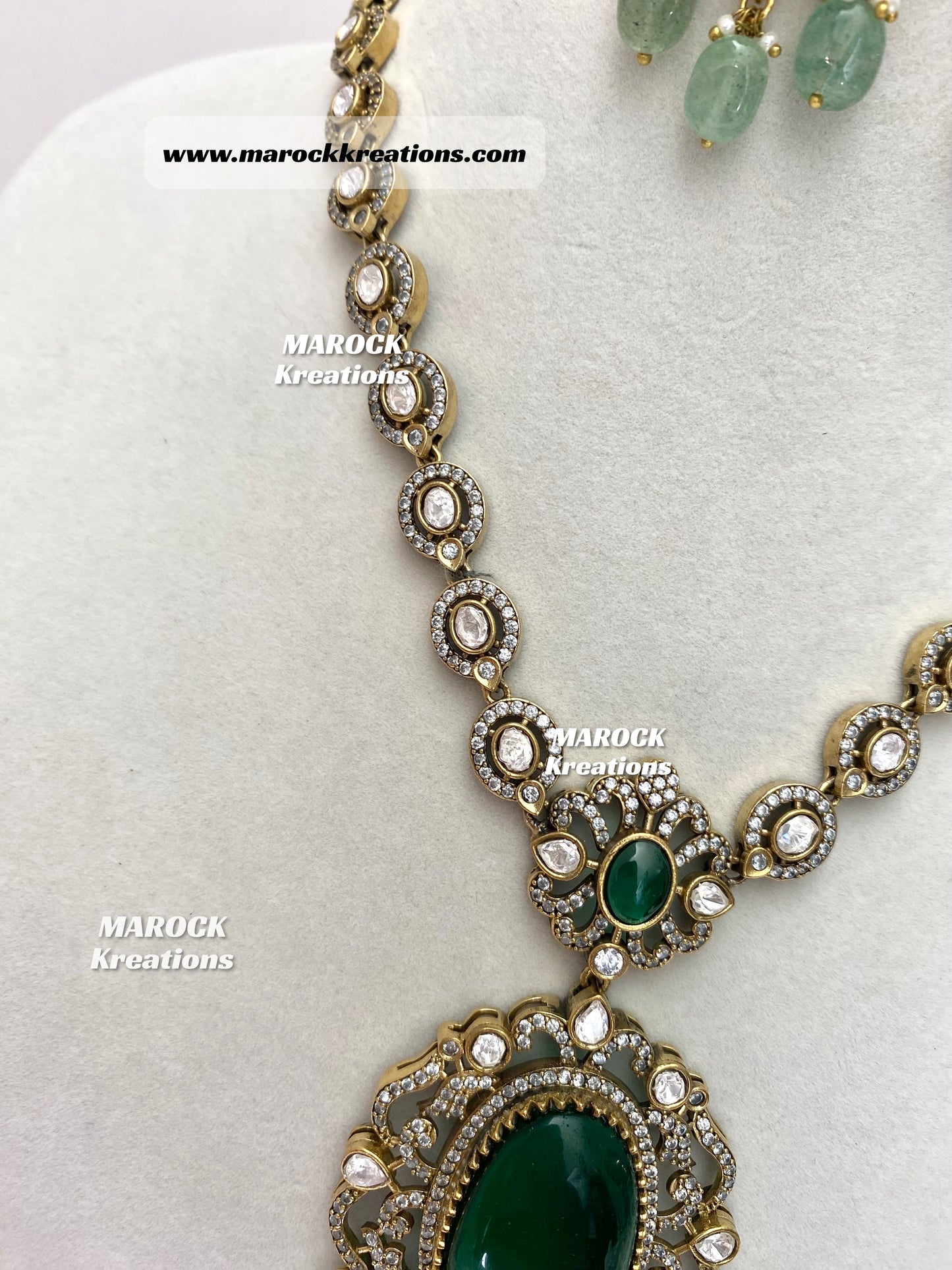 Premium Quality Moissanite Kundan Necklace set