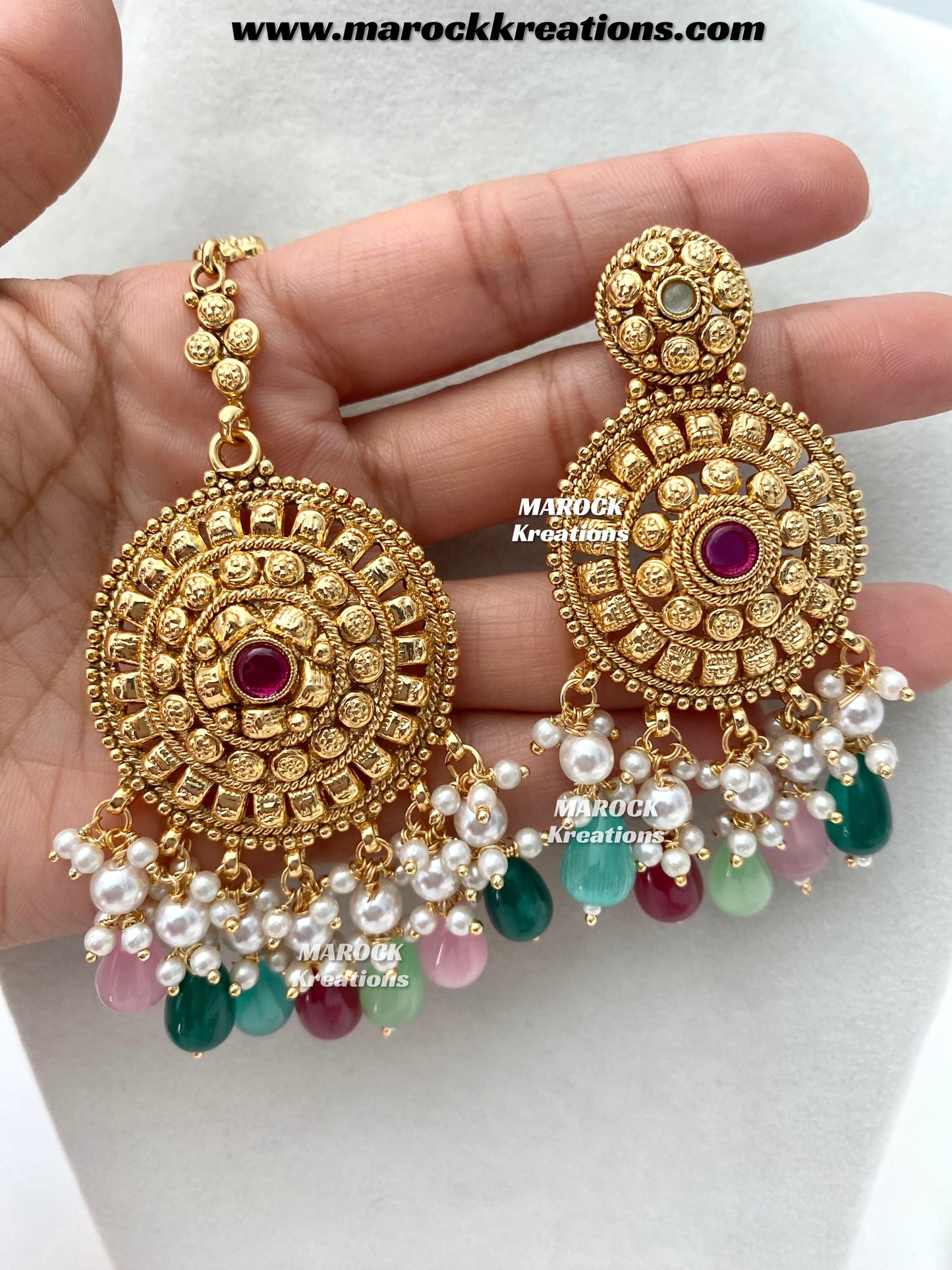 Anuja Premium Quality Gold Plated statement choker set