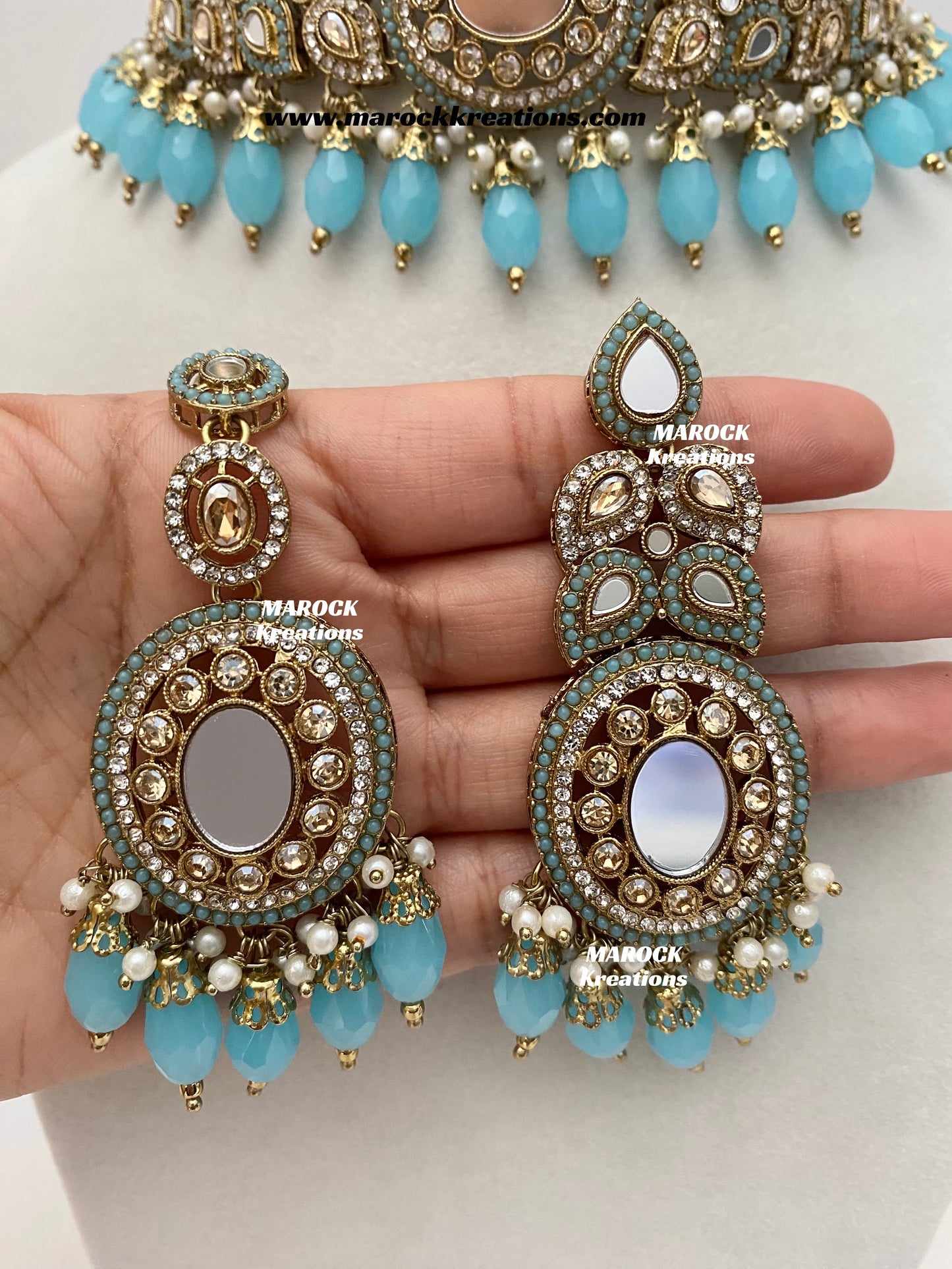 Resmin Premium Quality Mirror Choker set