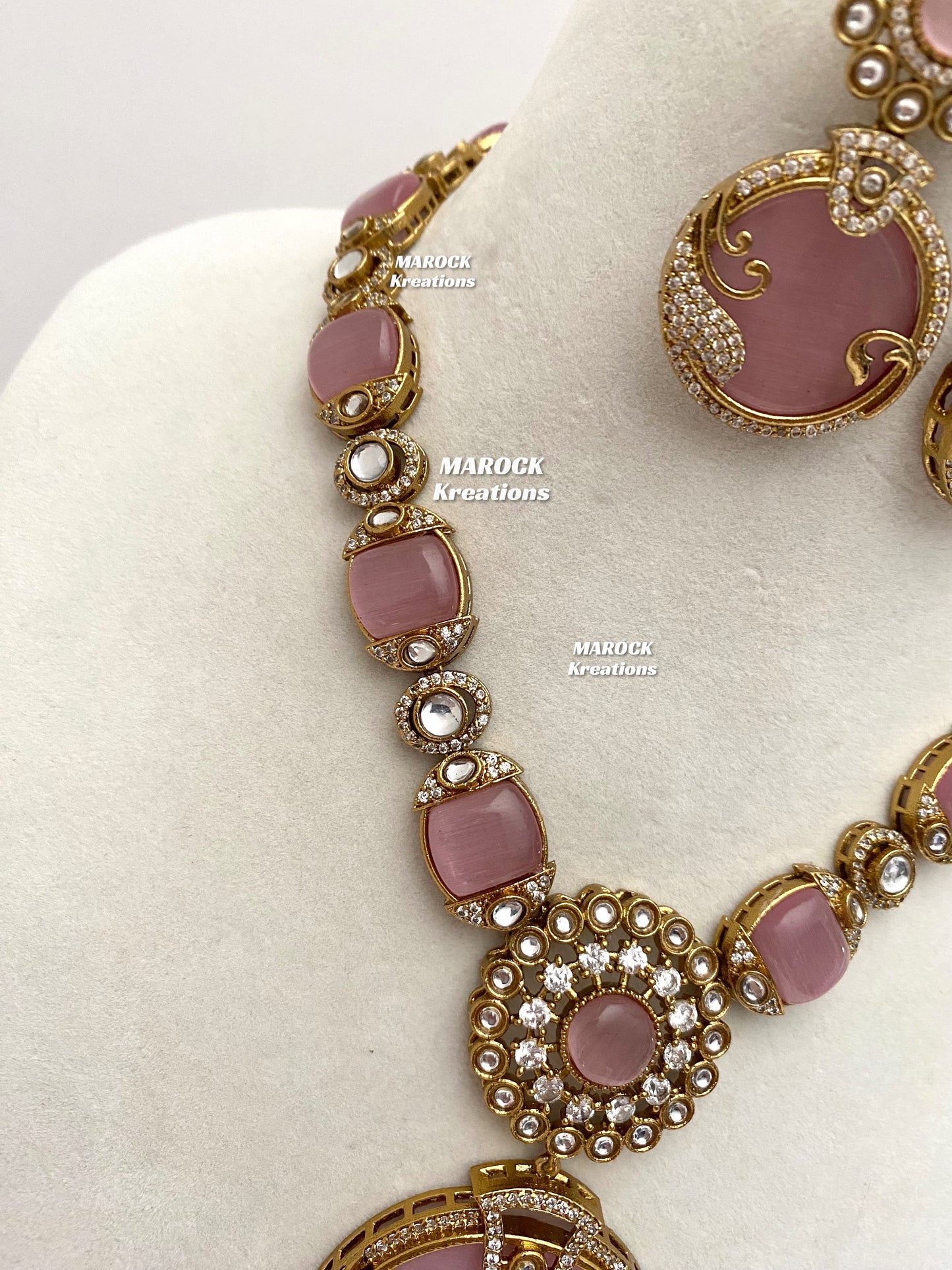 Haniya Sabyasachi inspired Premium Quality Moissanite Kundan Statement Necklace set