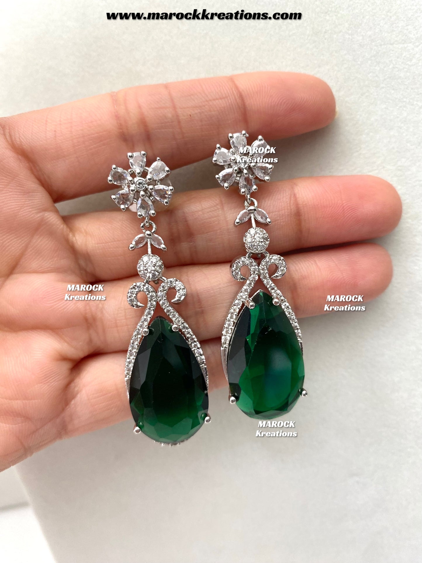 Lauren Silver American Diamond Necklace set