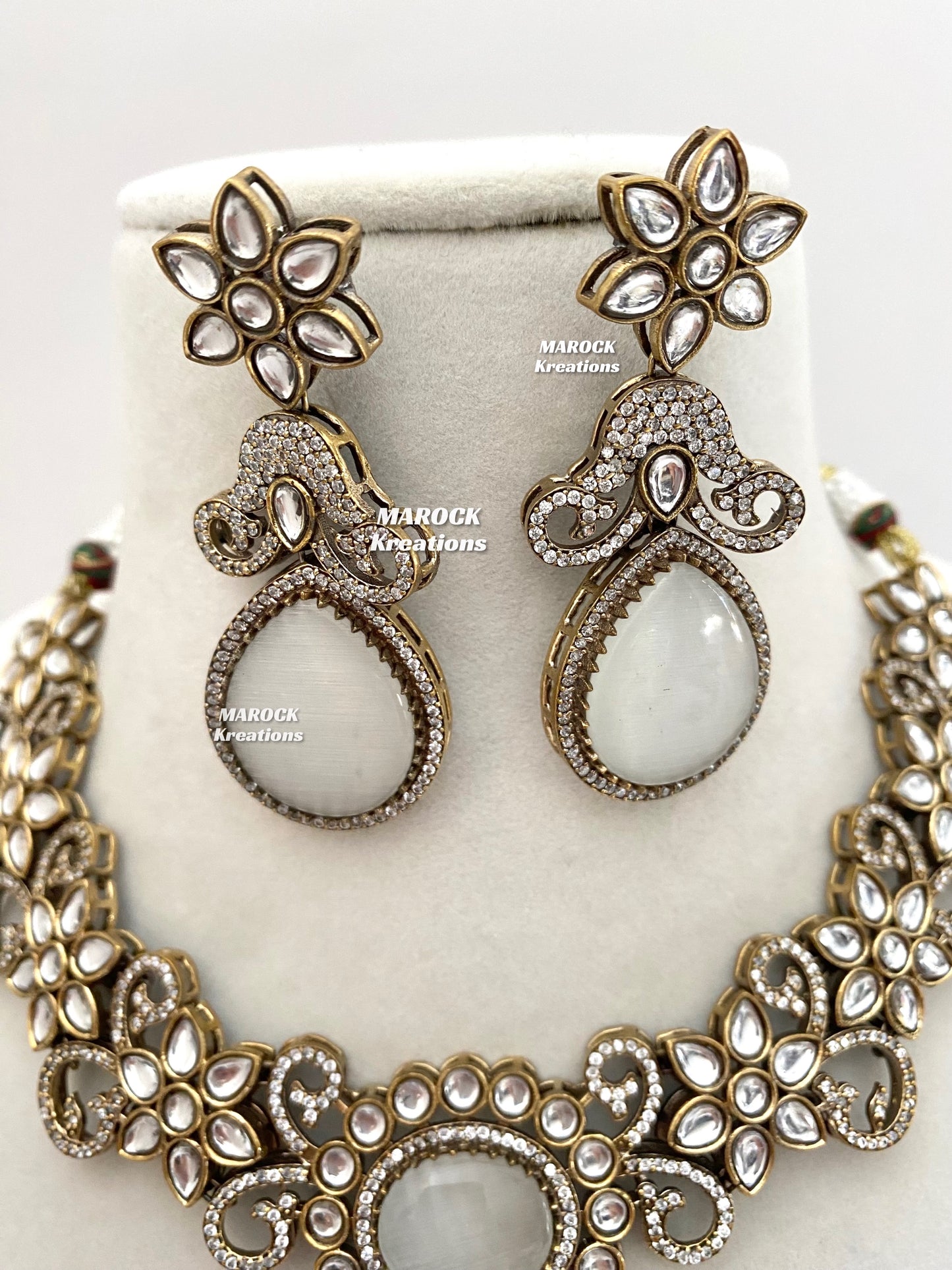 Freya Sabyasachi inspired Premium Quality Moissanite Kundan Necklace set