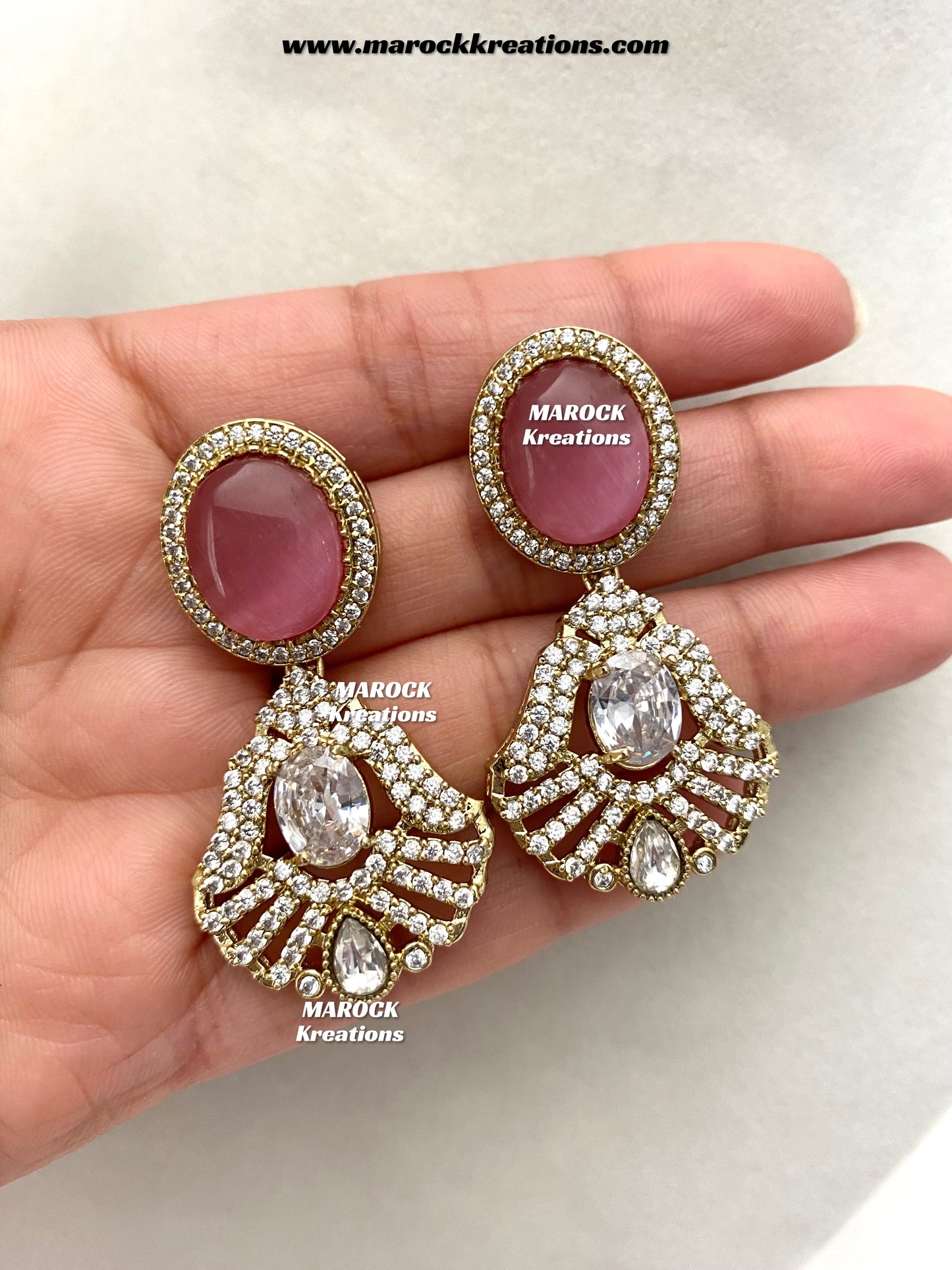 Salina Premium Quality Moissanite Kundan triple layer Necklace set