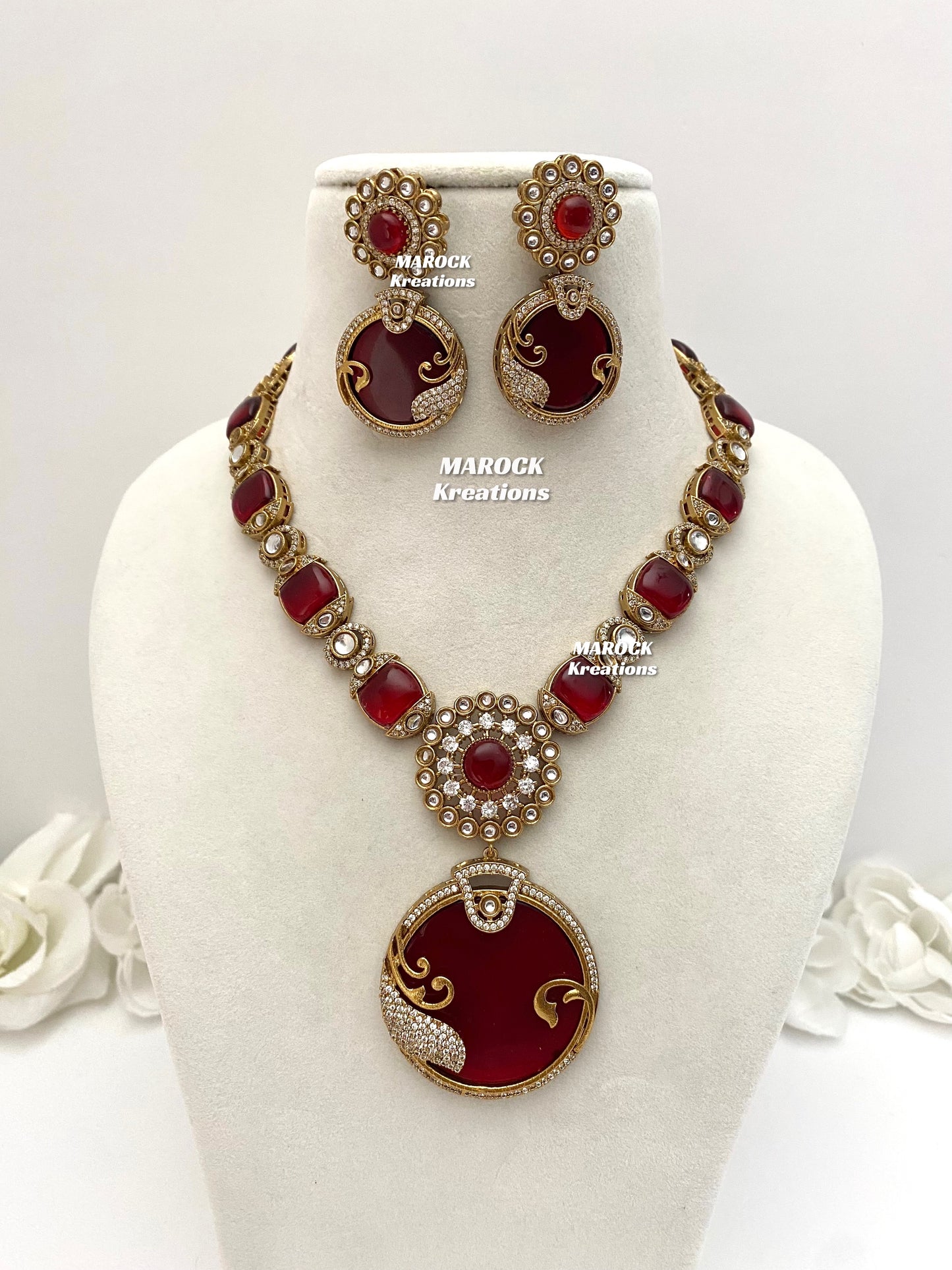 Haniya Sabyasachi inspired Premium Quality Moissanite Kundan Statement Necklace set
