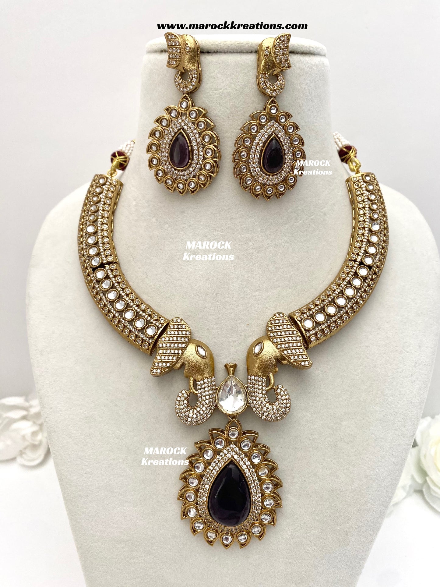 Eshita Sabyasachi inspired Premium Quality Moissanite Kundan Statement Necklace set