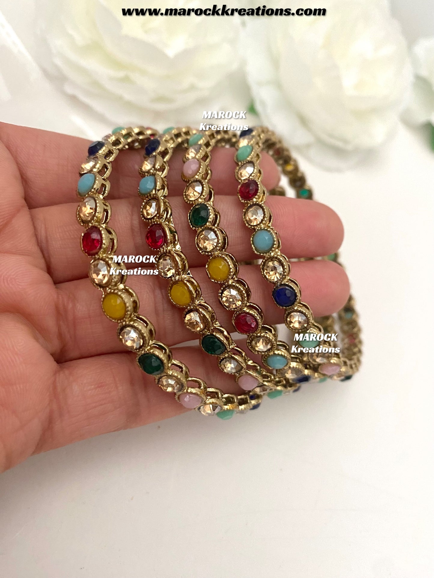 Imane Antique Polki Bangles/Kade