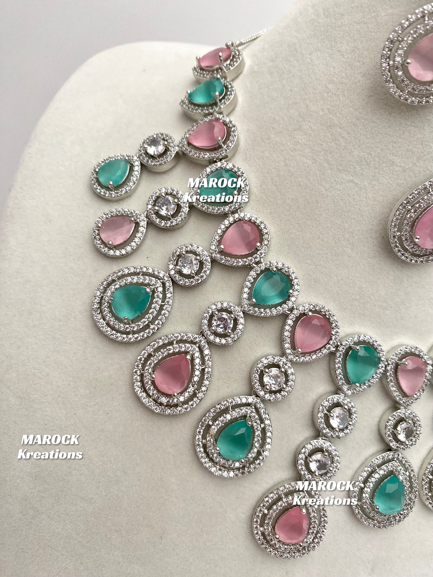 Soha American Diamond Necklace set