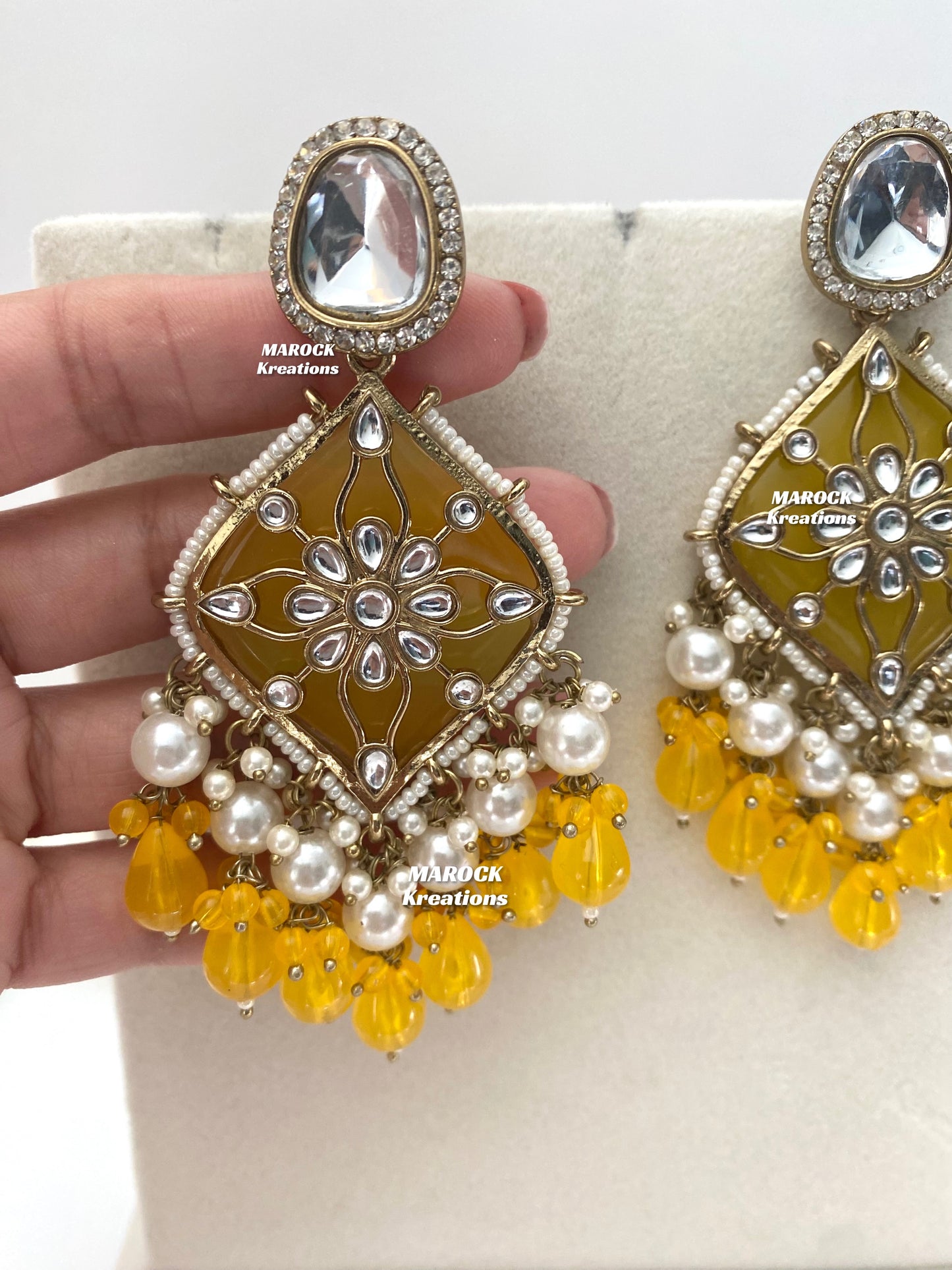Rosie Kundan Statement Earrings