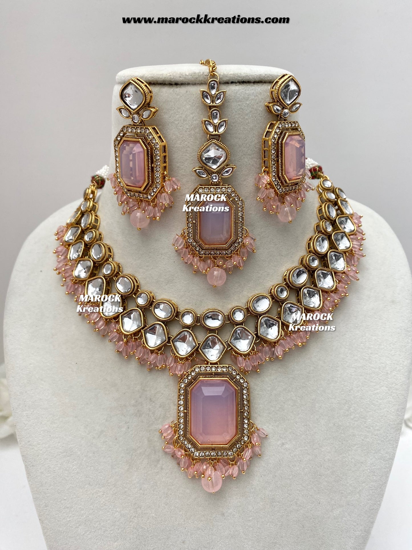 Shabnam Premium Quality Kundan Statement Necklace set