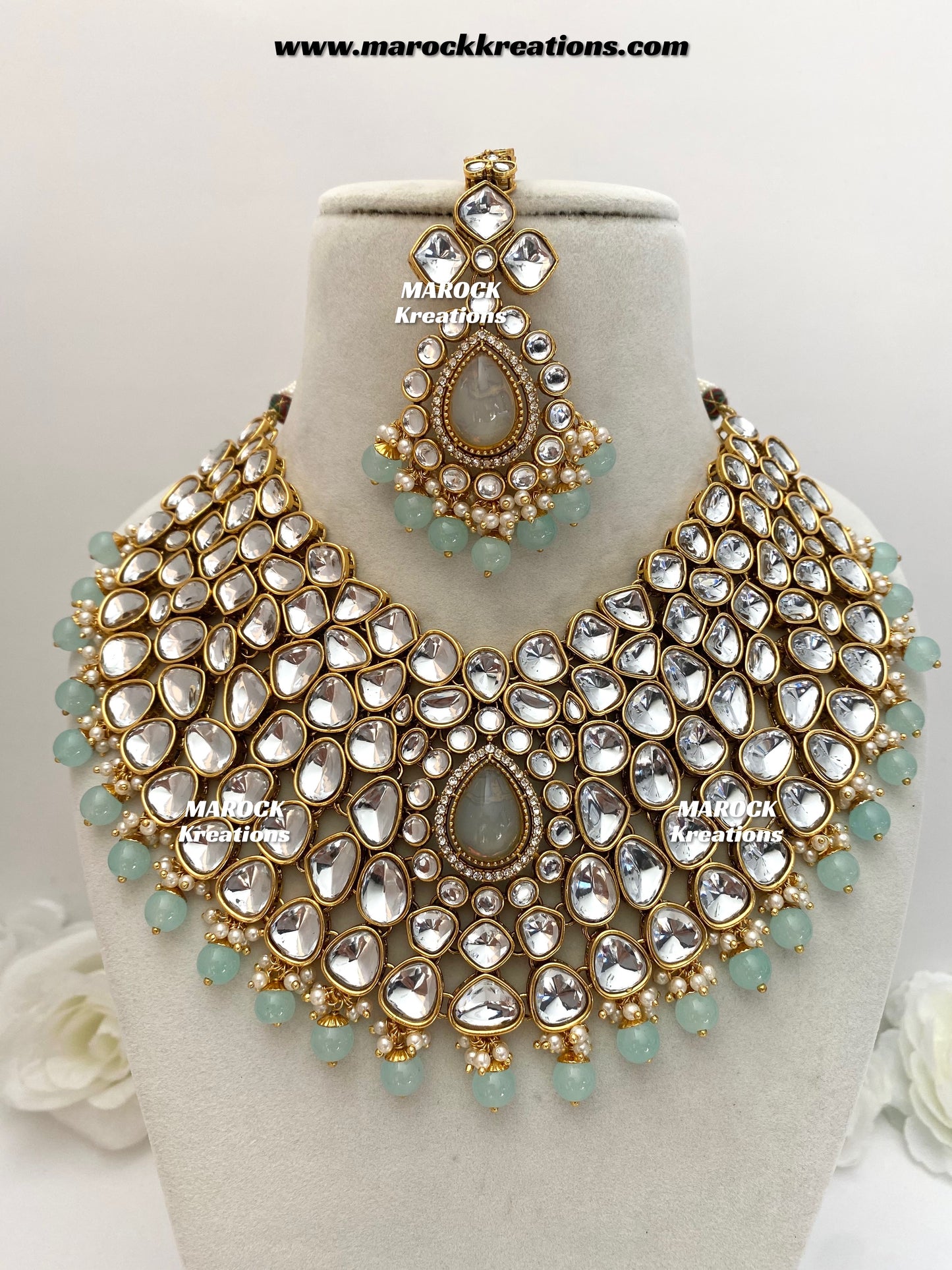 Ruhi Premium Quality Statement Kundan Necklace/Bridal set