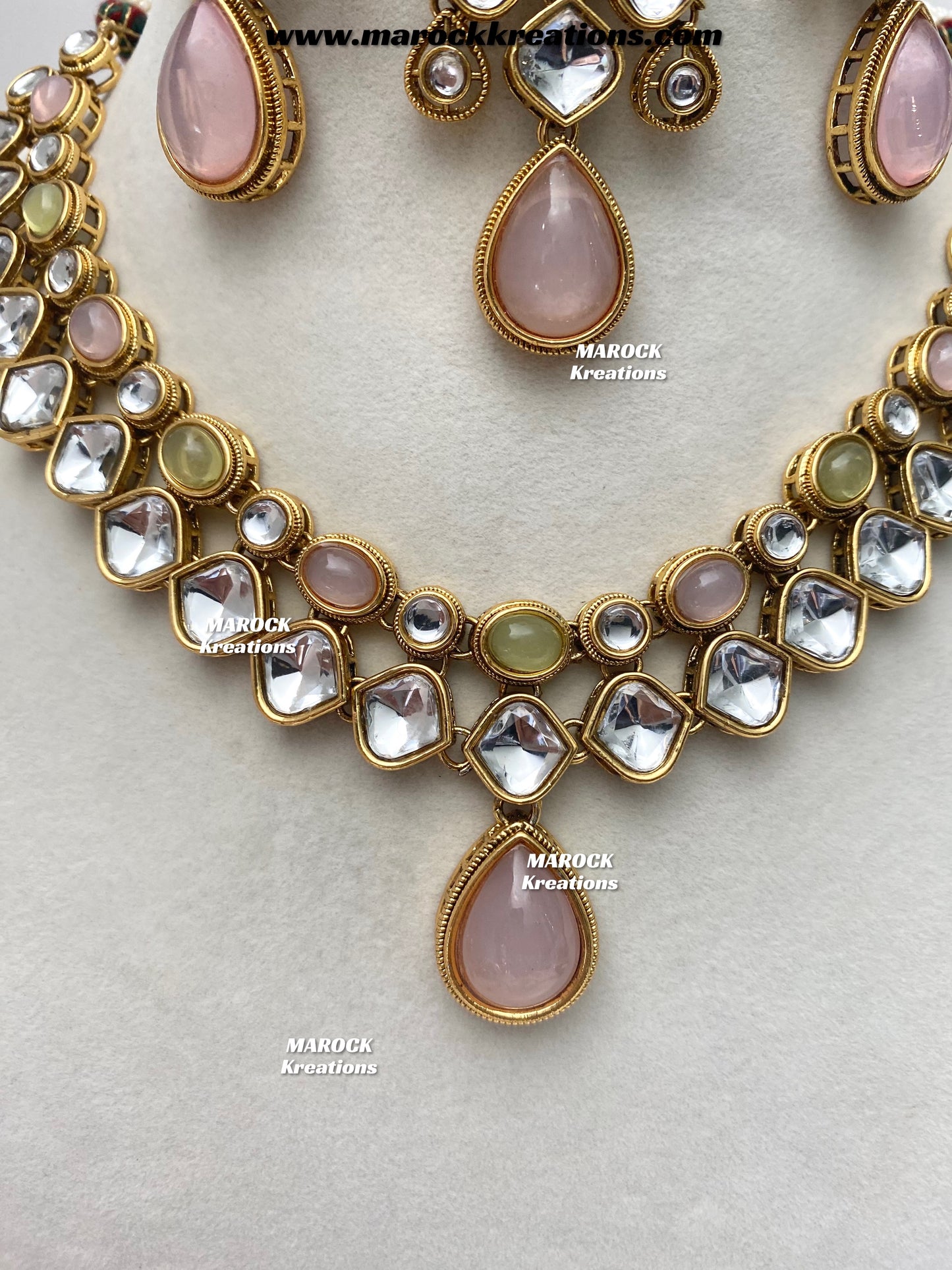 Romana Premium Quality Kundan Statement Necklace set