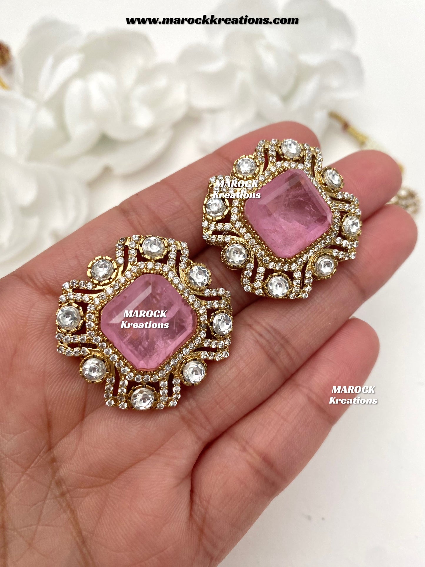 Paloma Sabyasachi inspired Premium Quality Moissanite Kundan and American Diamond choker set