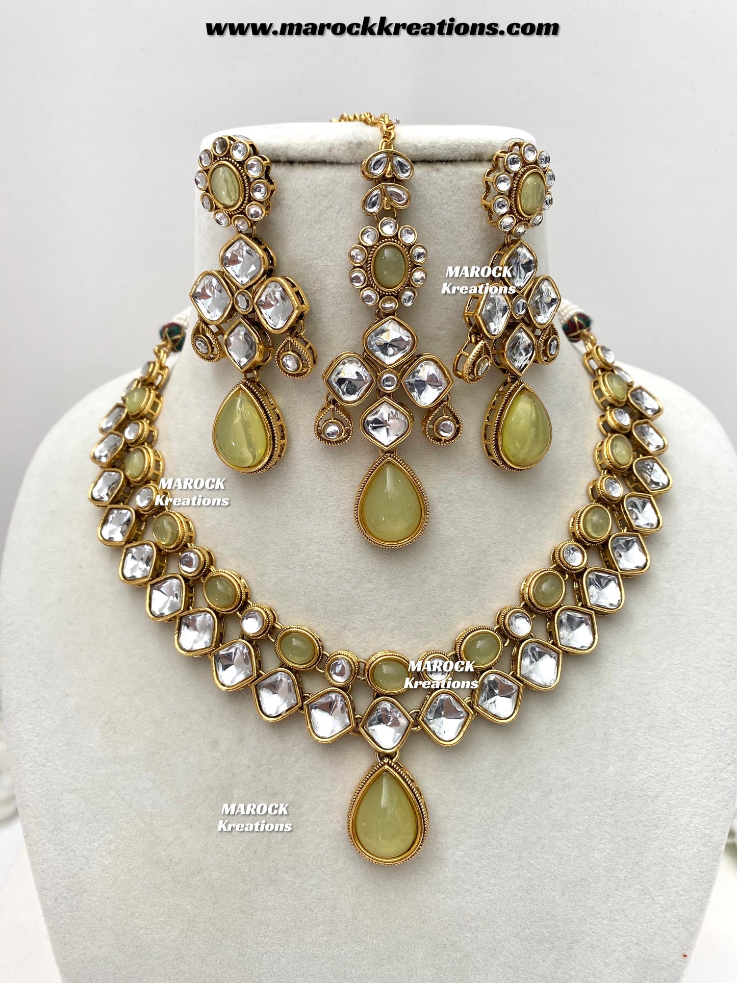 Romana Premium Quality Kundan Statement Necklace set