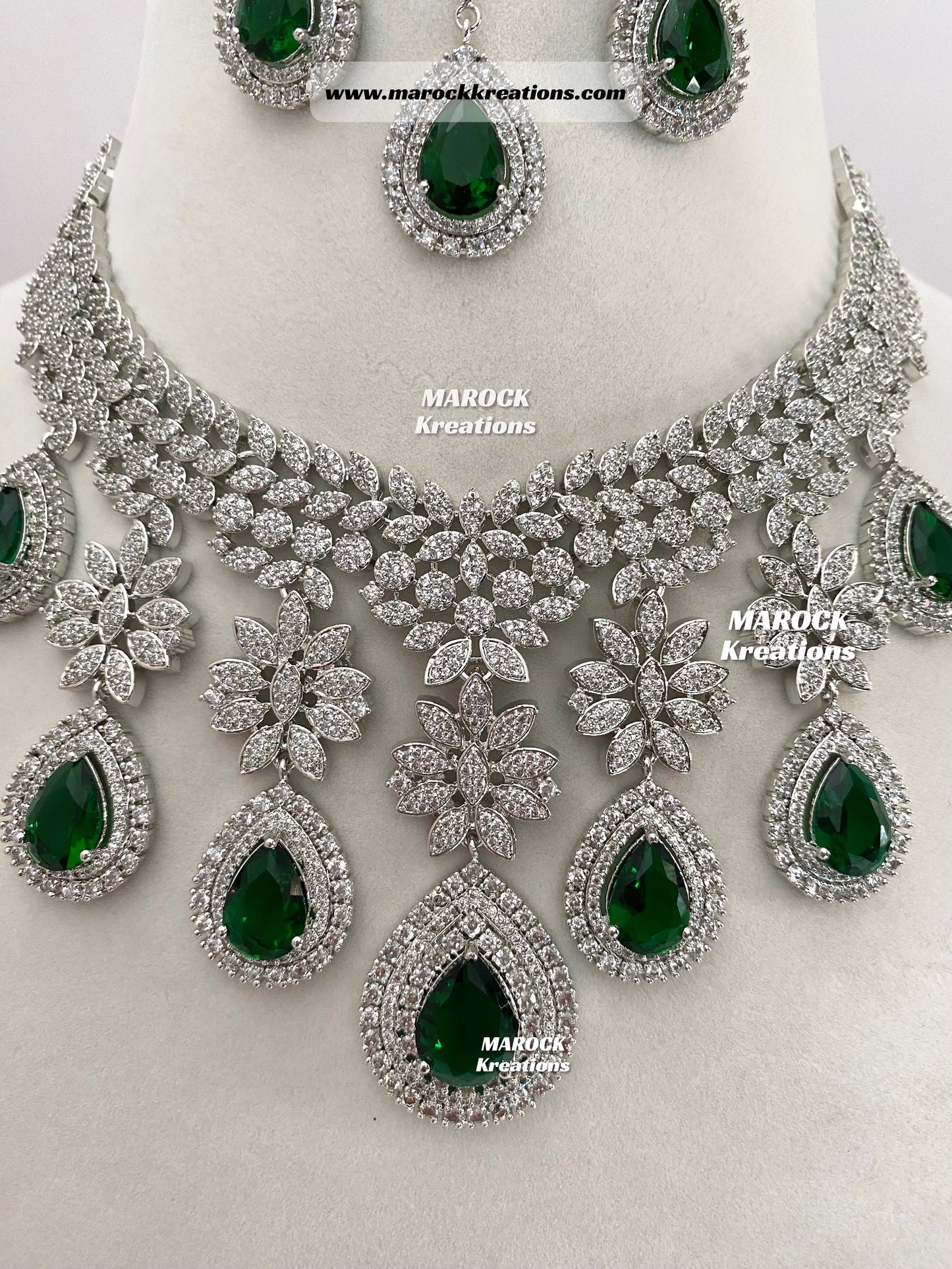 American Diamond Statement Necklace set