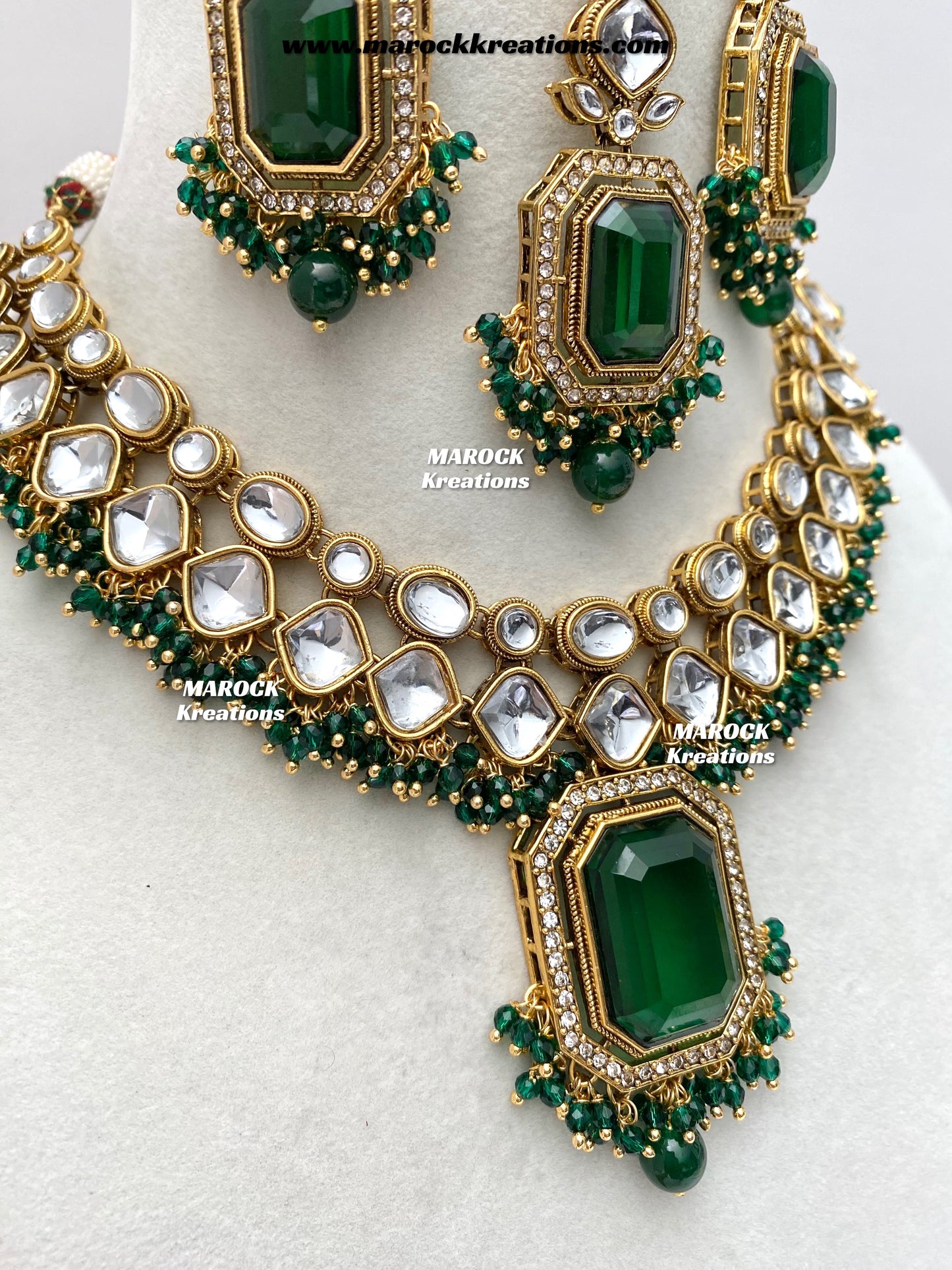 Shabnam Premium Quality Kundan Statement Necklace set