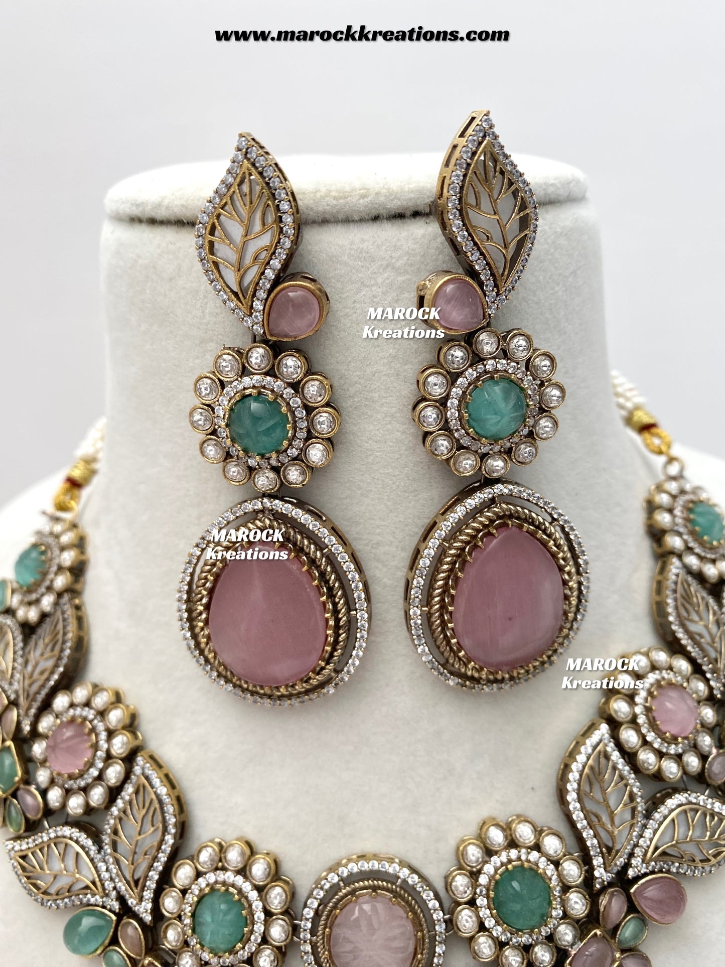 Angela Sabyasachi inspired Premium Quality Moissanite Kundan Necklace set