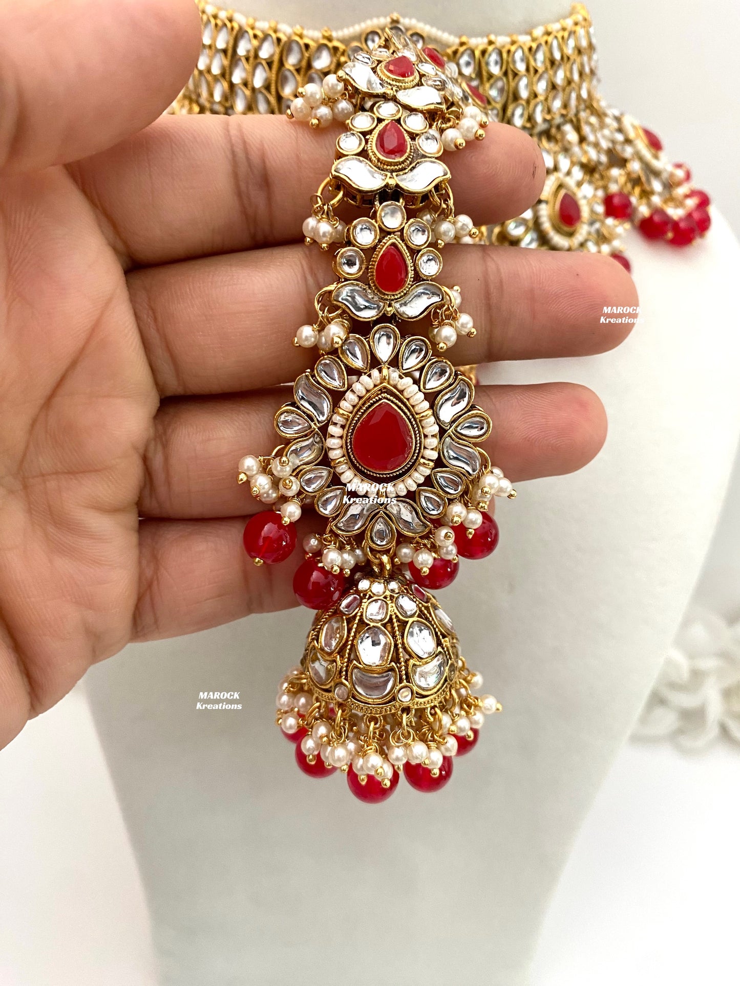 Bhavika Premium Quality Kundan choker/Necklace set