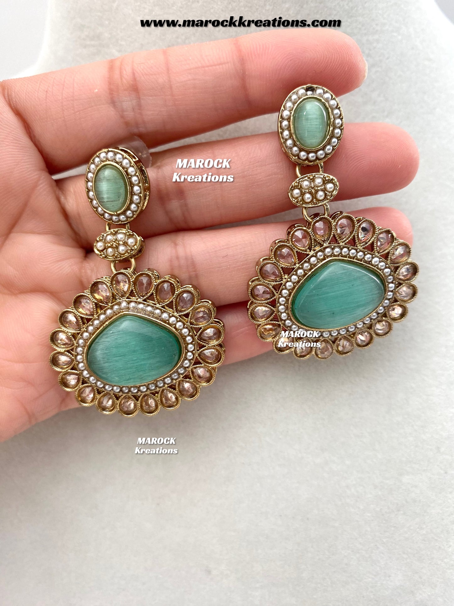 Nadira Kundan Polki double layer Necklace set