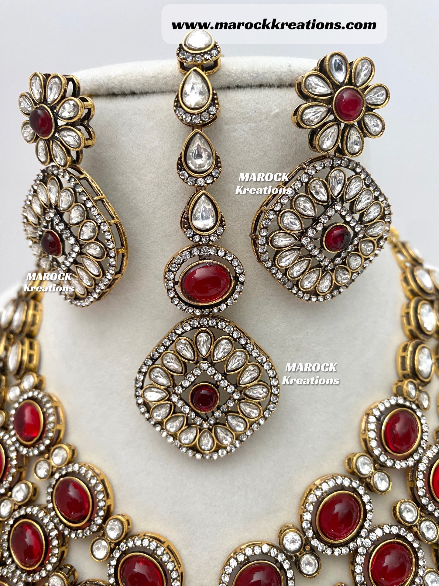 Jessie Tyani inspired Victorian Kundan Statement Necklace set