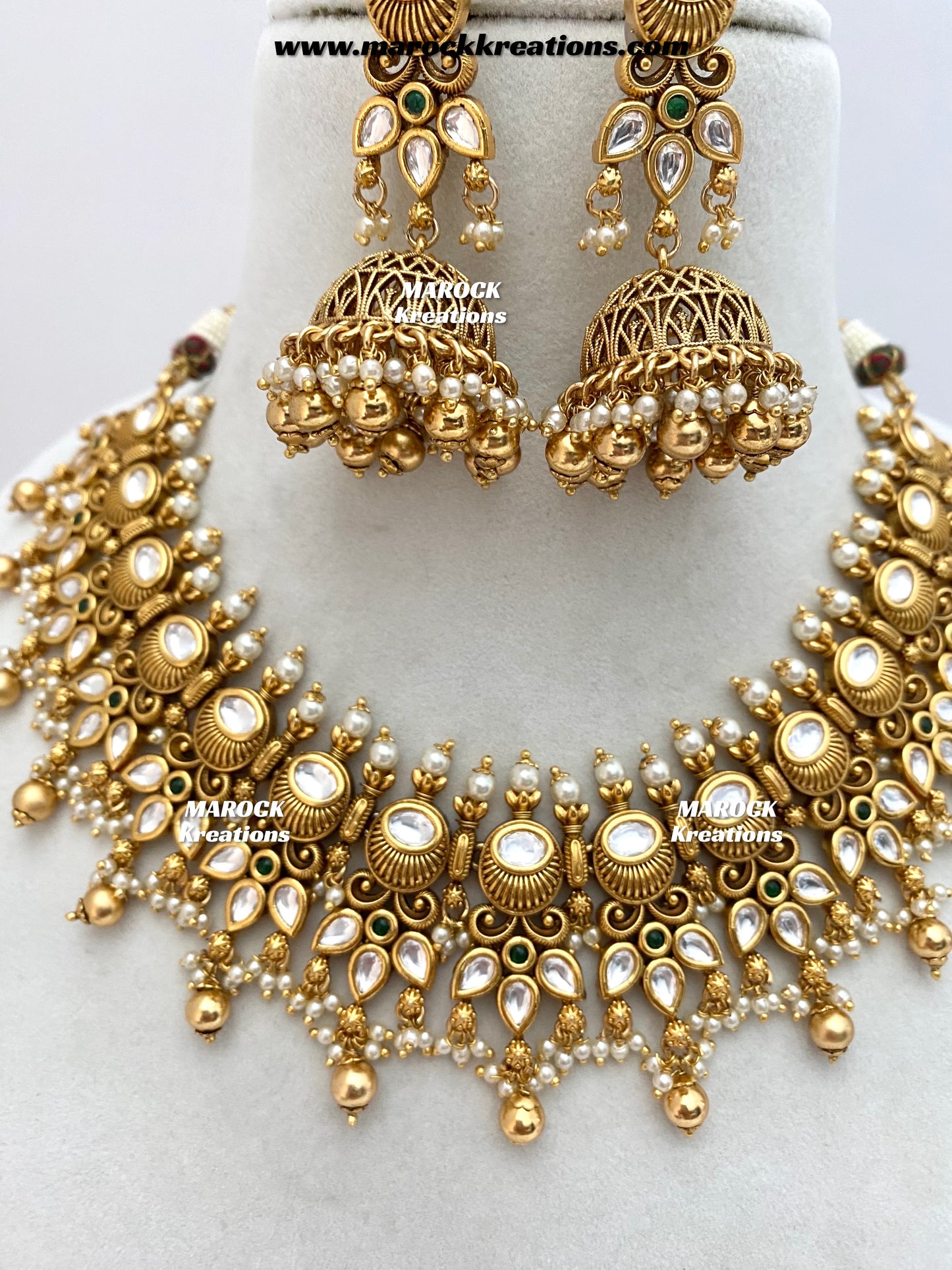 Lennon Premium Quality Gold plated Kundan exclusive Necklace set