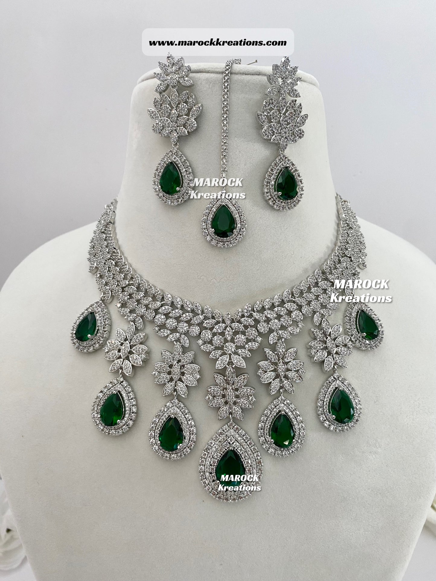 American Diamond Statement Necklace set