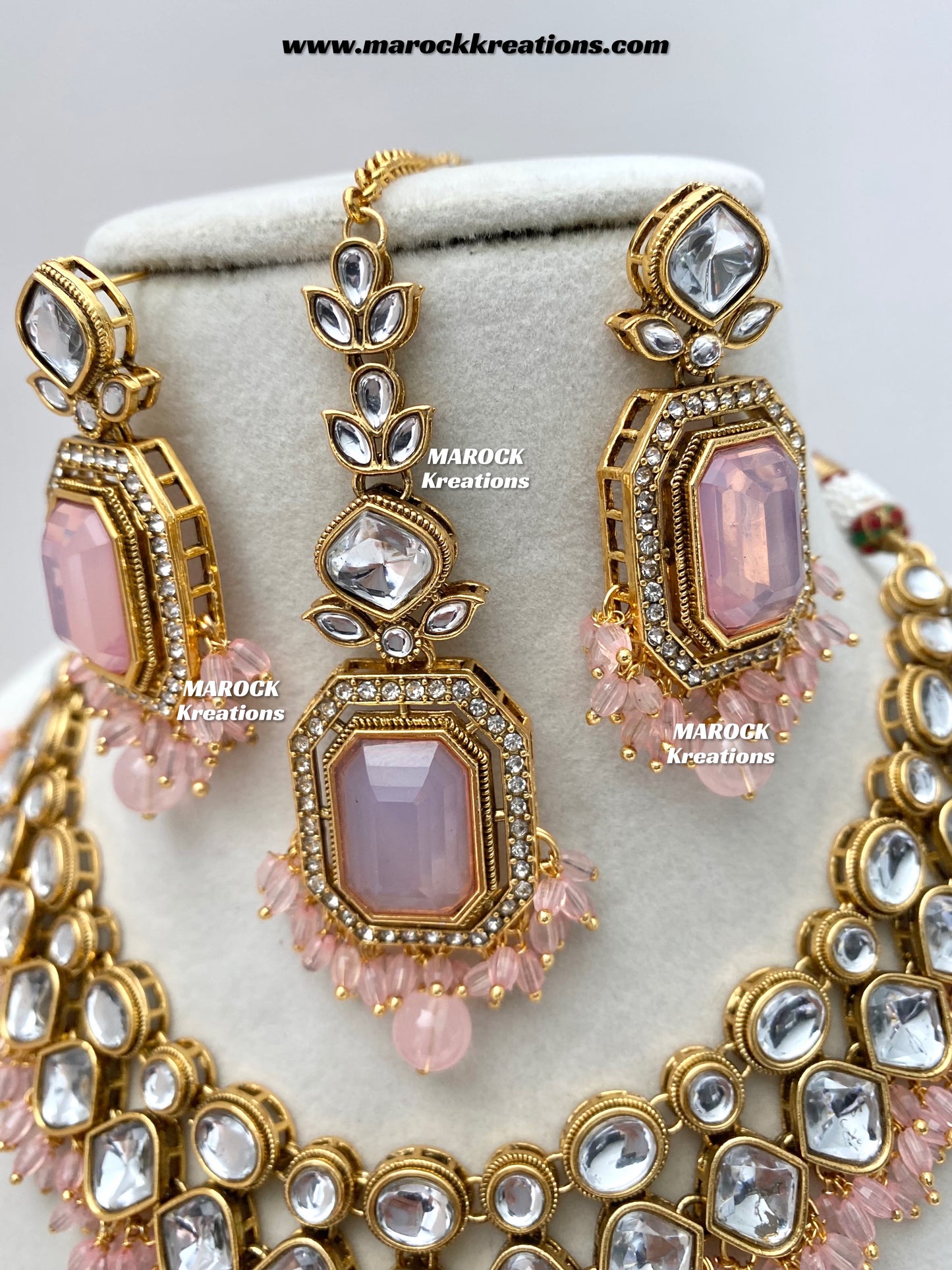 Shabnam Premium Quality Kundan Statement Necklace set