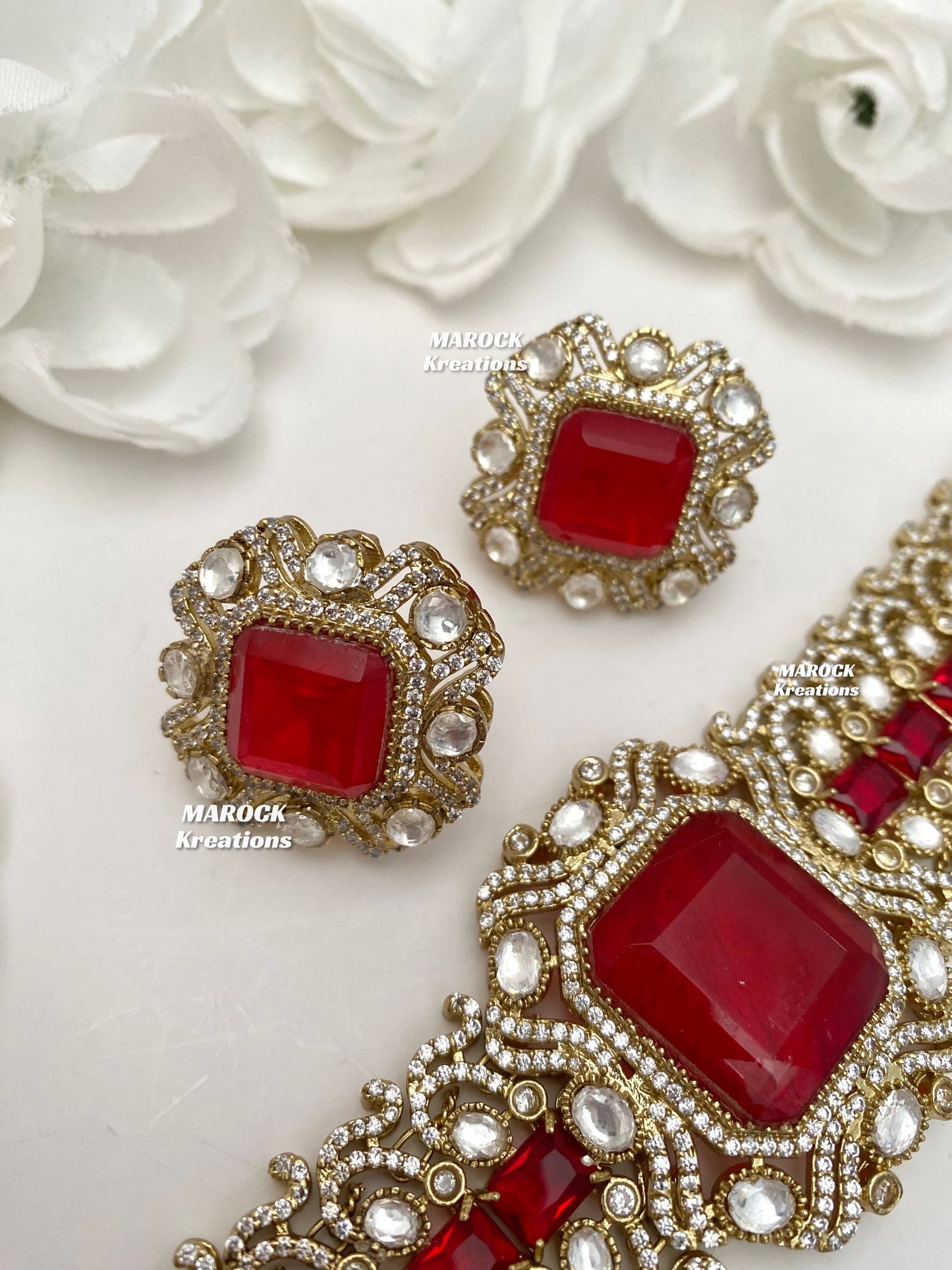 Paloma Sabyasachi inspired Premium Quality Moissanite Kundan and American Diamond choker set