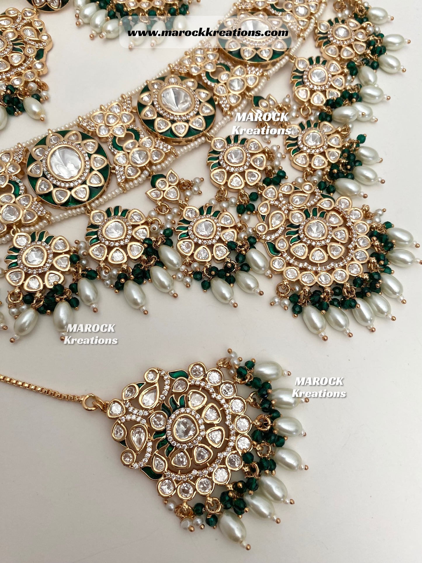 Jamila Tyani Inspired Premium Quality gold plated Kundan exclusive Necklace set