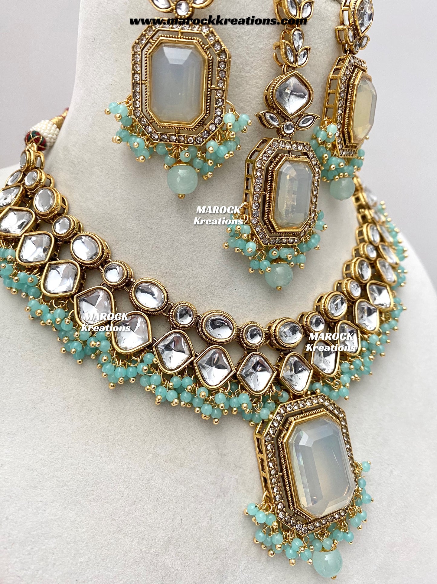 Shabnam Premium Quality Kundan Statement Necklace set