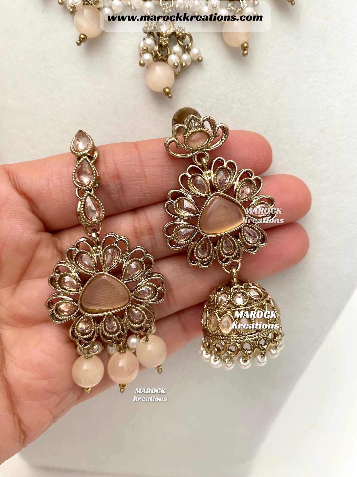 Amaira Antique Gold Polki choker set