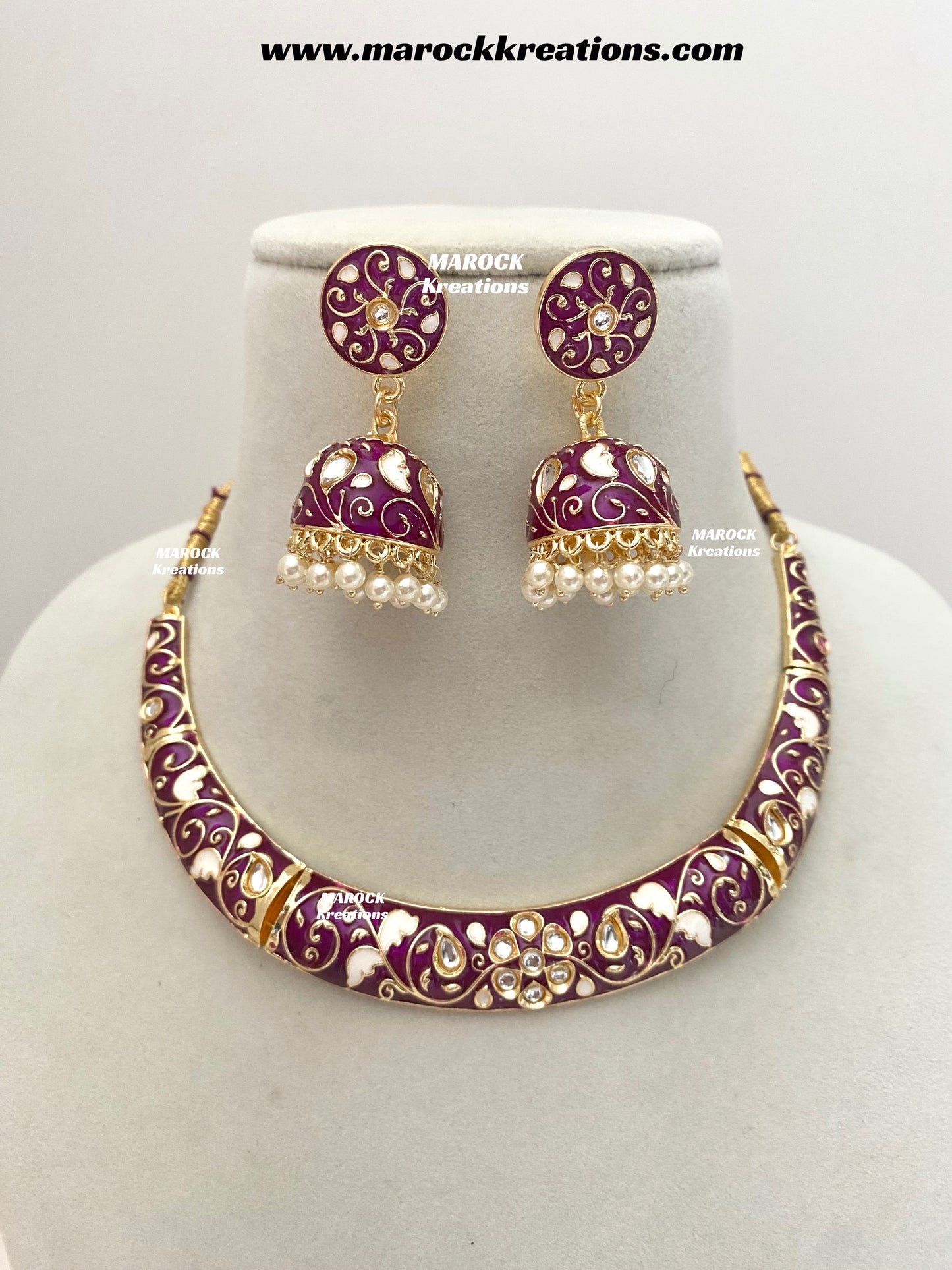 Moli Kundan Meenakari Necklace set