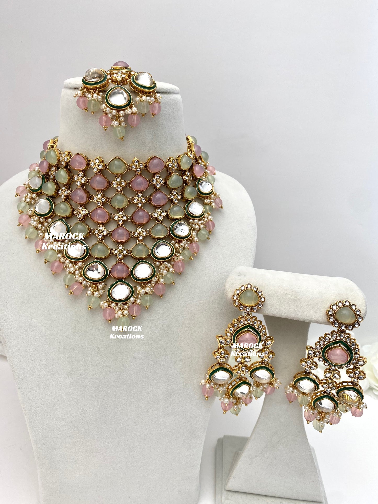 Connie Premium Quality Statement Kundan Necklace/Bridal set