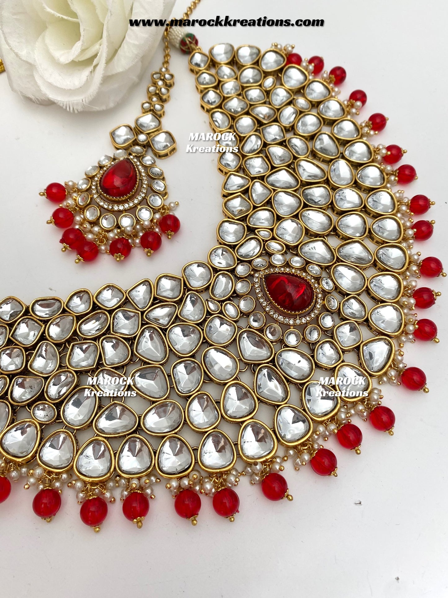 Ruhi Premium Quality Statement Kundan Necklace/Bridal set