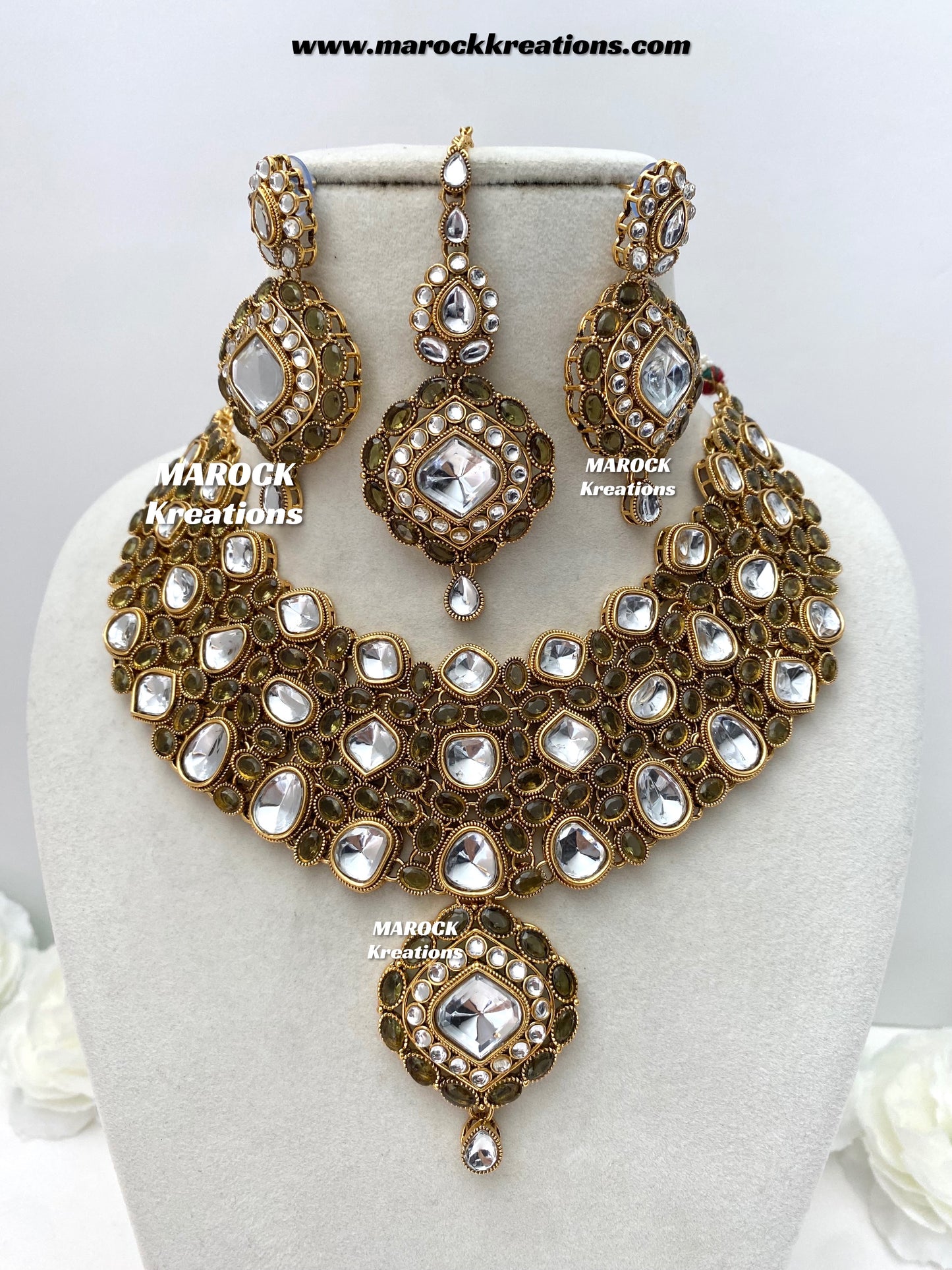Roksana Sabyasachi inspired Premium Quality Kundan Statement Necklace set