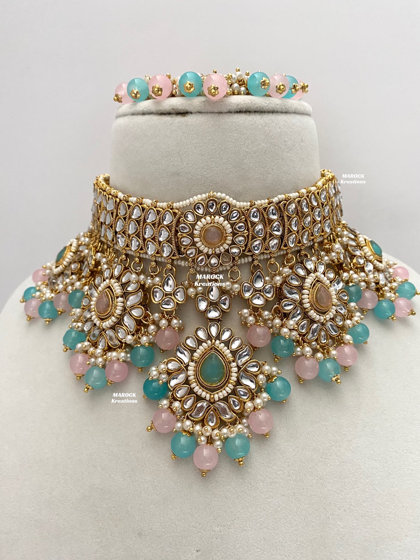 Bhavika Premium Quality Kundan choker/Necklace set