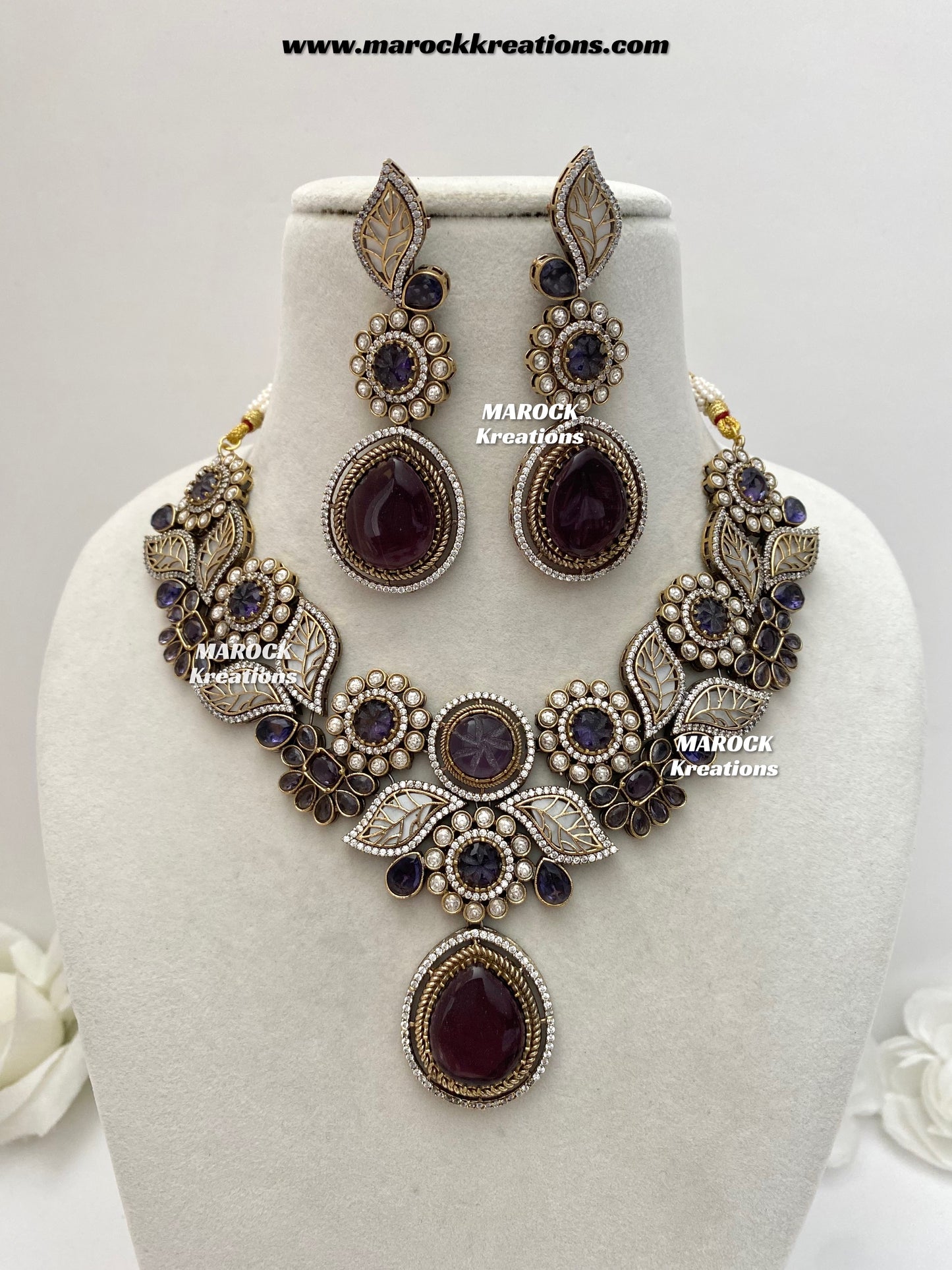 Angela Sabyasachi inspired Premium Quality Moissanite Kundan Necklace set