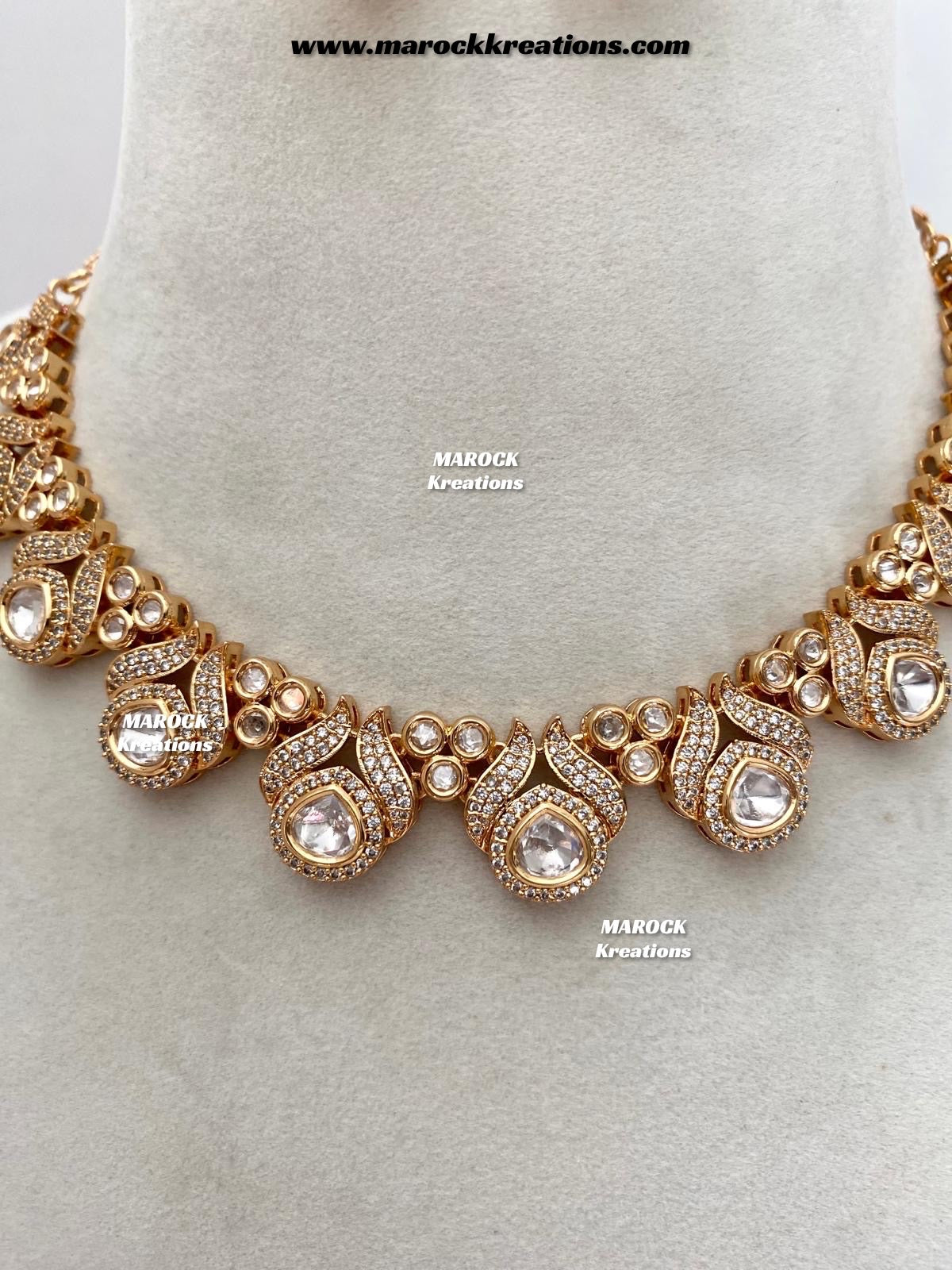 Malini Premium Quality tyani inspired Kundan Necklace set