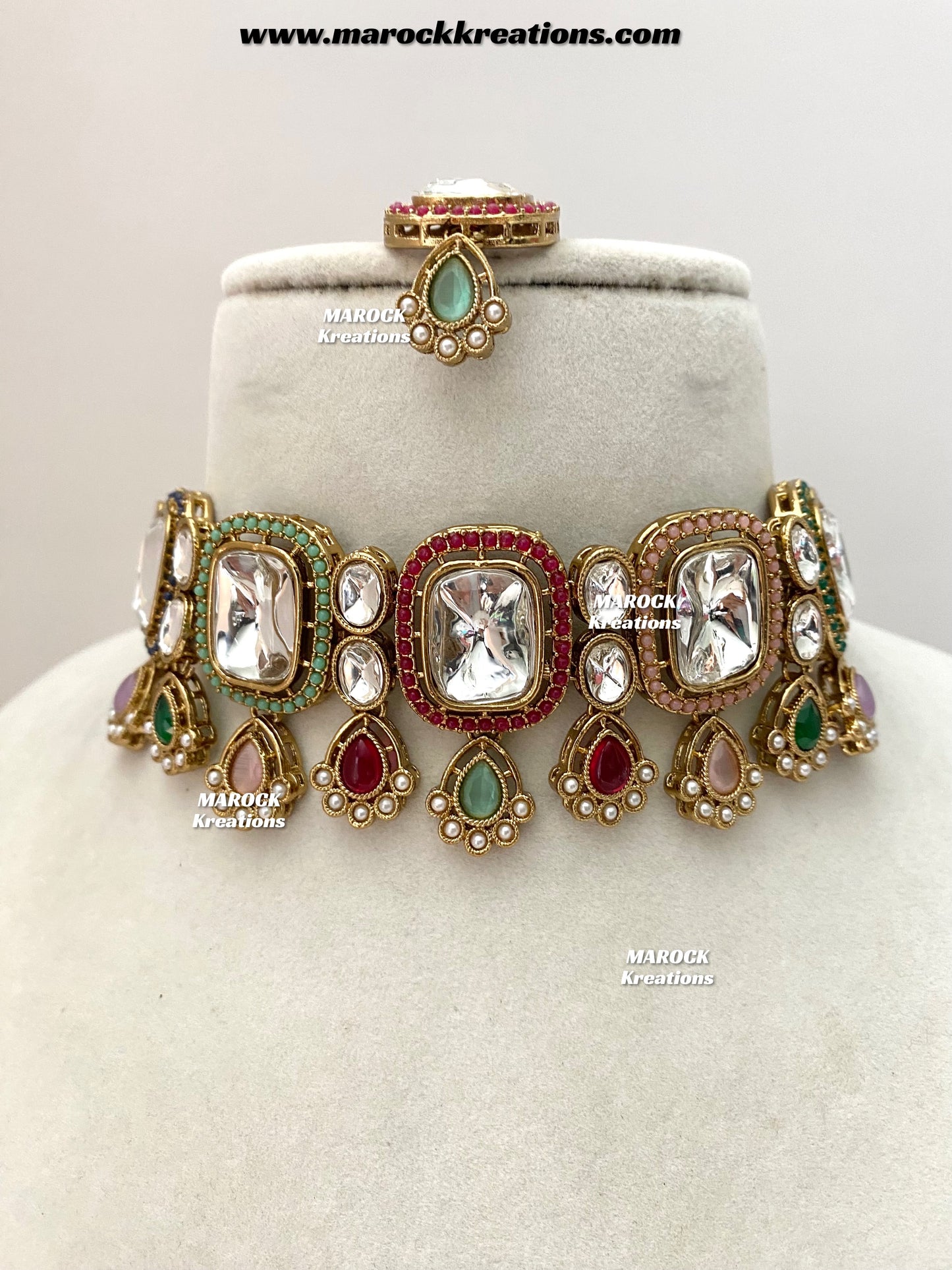 Charlie Premium Quality Kundan Statement Choker set