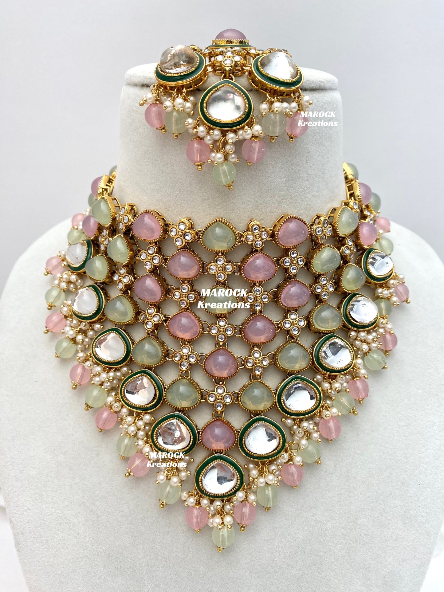 Connie Premium Quality Statement Kundan Necklace/Bridal set