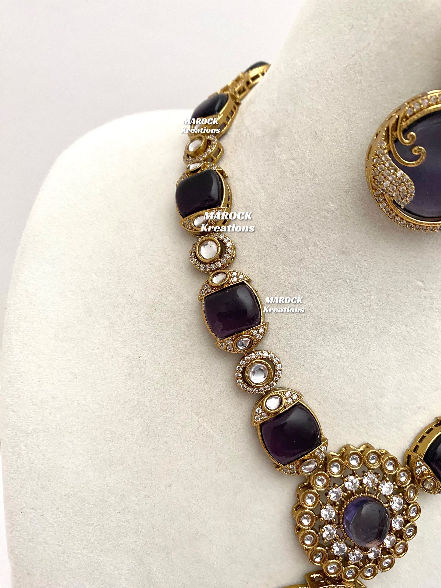 Haniya Sabyasachi inspired Premium Quality Moissanite Kundan Statement Necklace set
