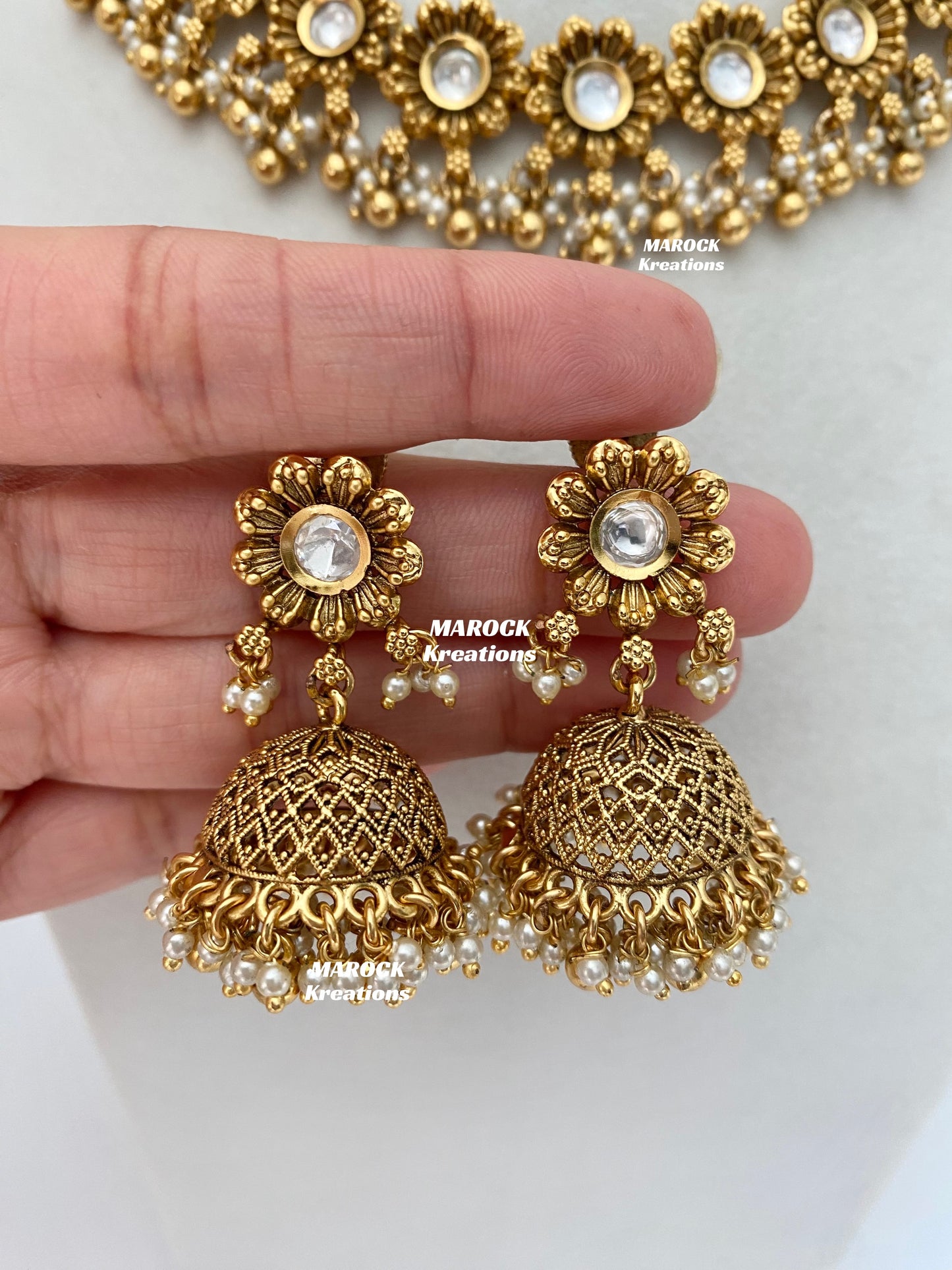 Ariane Premium Quality Gold Plated Kundan Necklace set